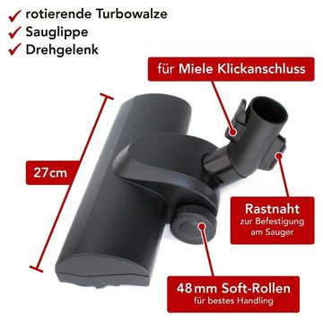 Maxorado Turbodüse Turbodüse für Miele Staubsauger S8 STB305-3 Düse Zubehör Turbobürste, (1-tlg), Bodendüse Ersatzteile Staubsaugerbürste Fuß