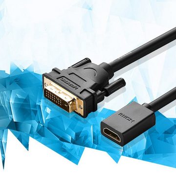 UGREEN Adapterkabel DVI (männlich) - HDMI (weiblich) 0,15m schwarz (20118) HDMI-Adapter