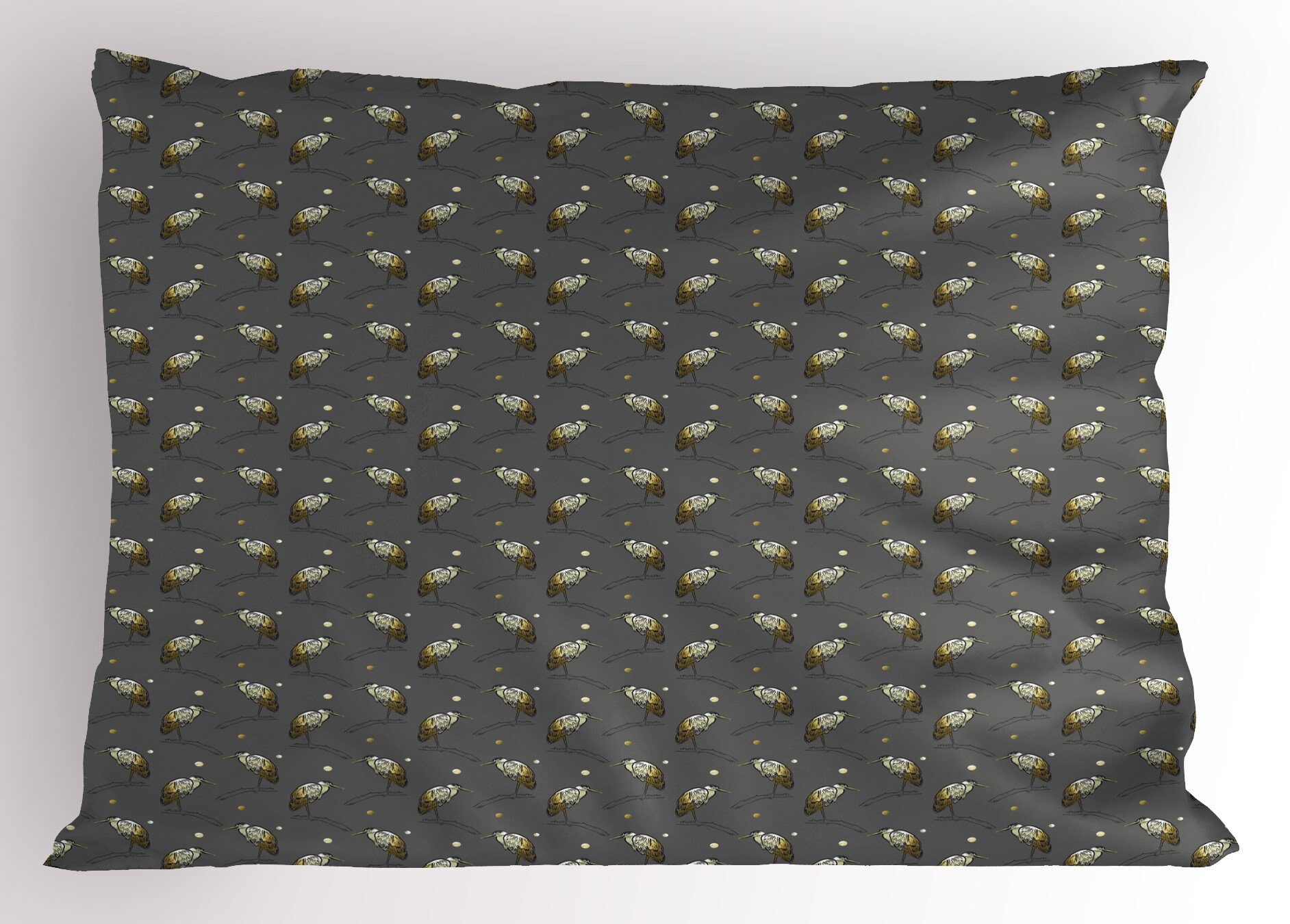(1 Reiher Standard Size Kopfkissenbezug, Stück), Dekorativer Punkten mit Gedruckter Abakuhaus Kissenbezüge Herons