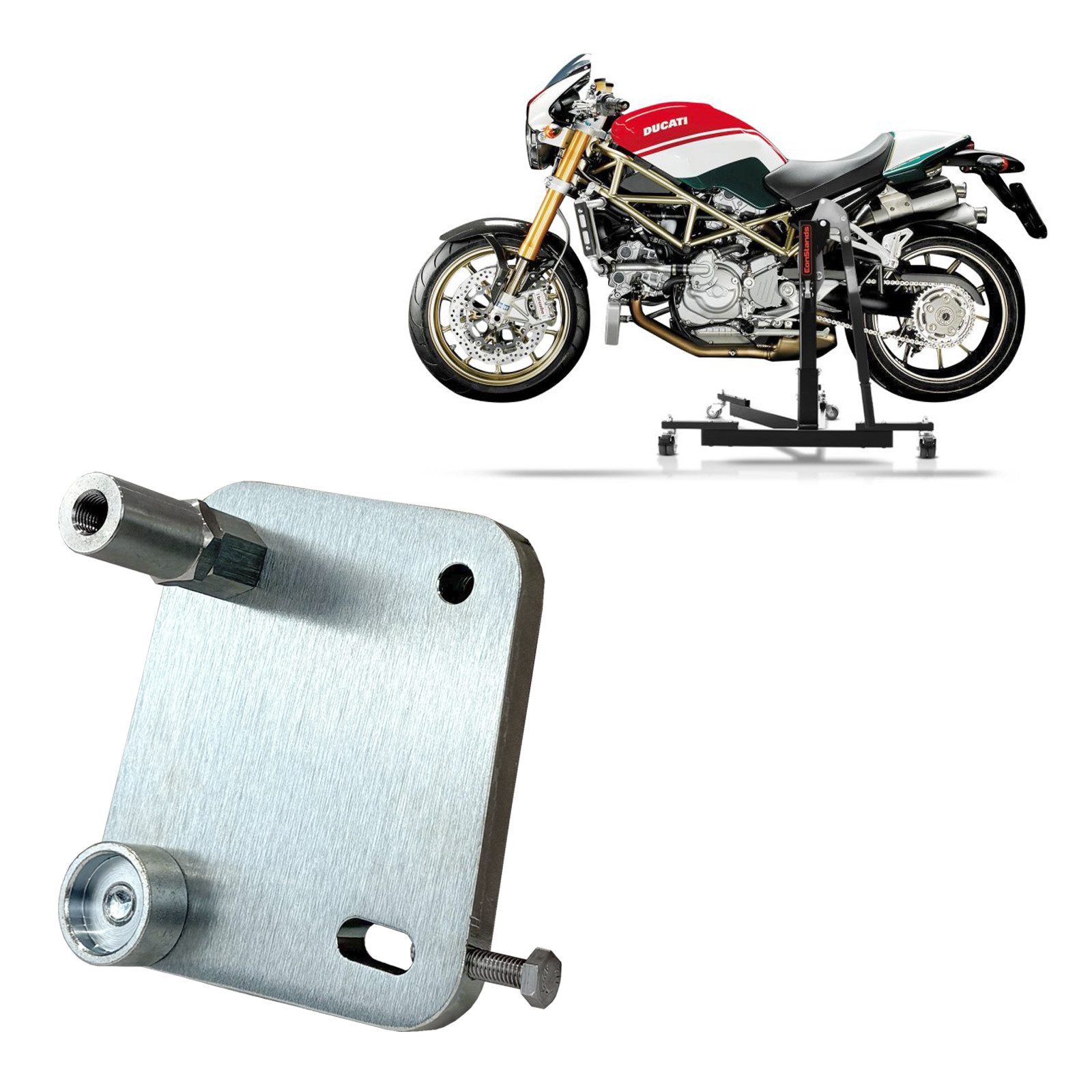 ConStands Motorradheber Adapterplatte für # Power Classic / Evo für Ducati Monster S2R 1000 06