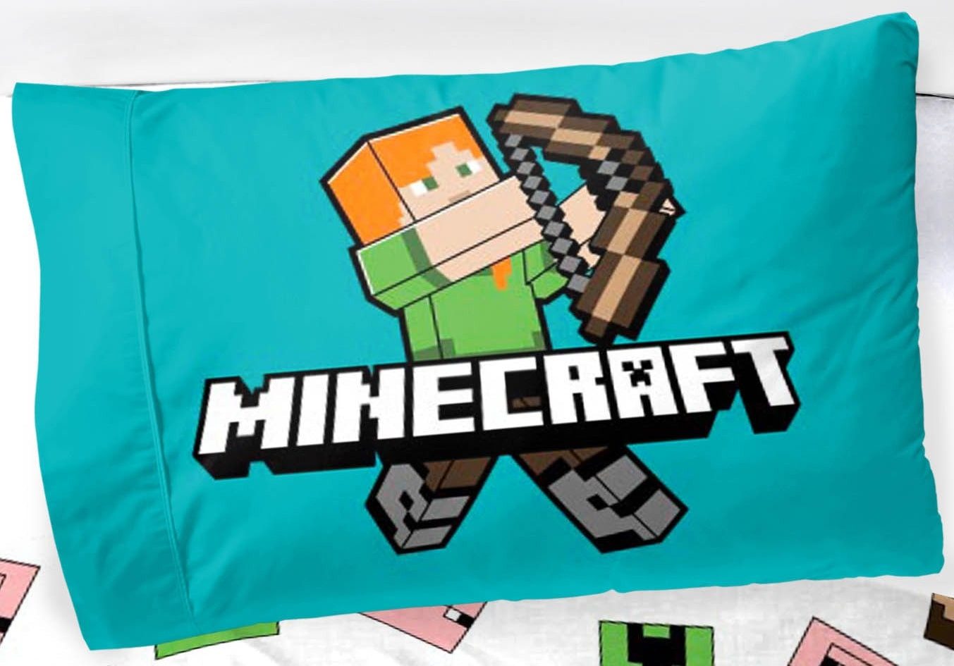 BrandMac Bettwäsche Minecraft - Wende-Bettwäsche-Set, Gaming 135x200 & 80x8 günstig online kaufen