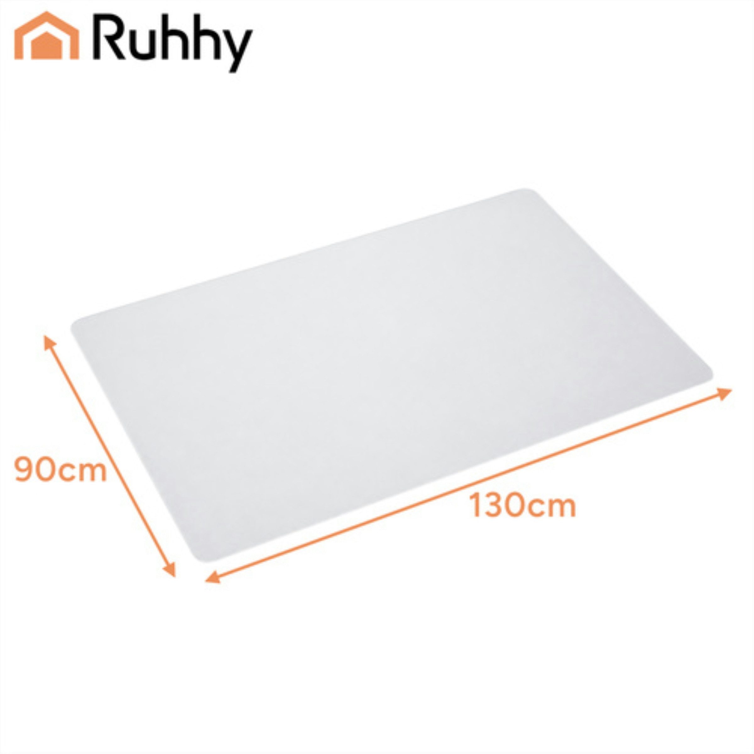 Ruhhy Bodenschutzmatte Bodenschutzmatte Stuhlunterlage 90x130cm transparent PP, Einzel Bodenschutzmatte für Büro Stuhlunterlage, Bodenschutzmatte aus Polypropyl – Bild 2 von 5