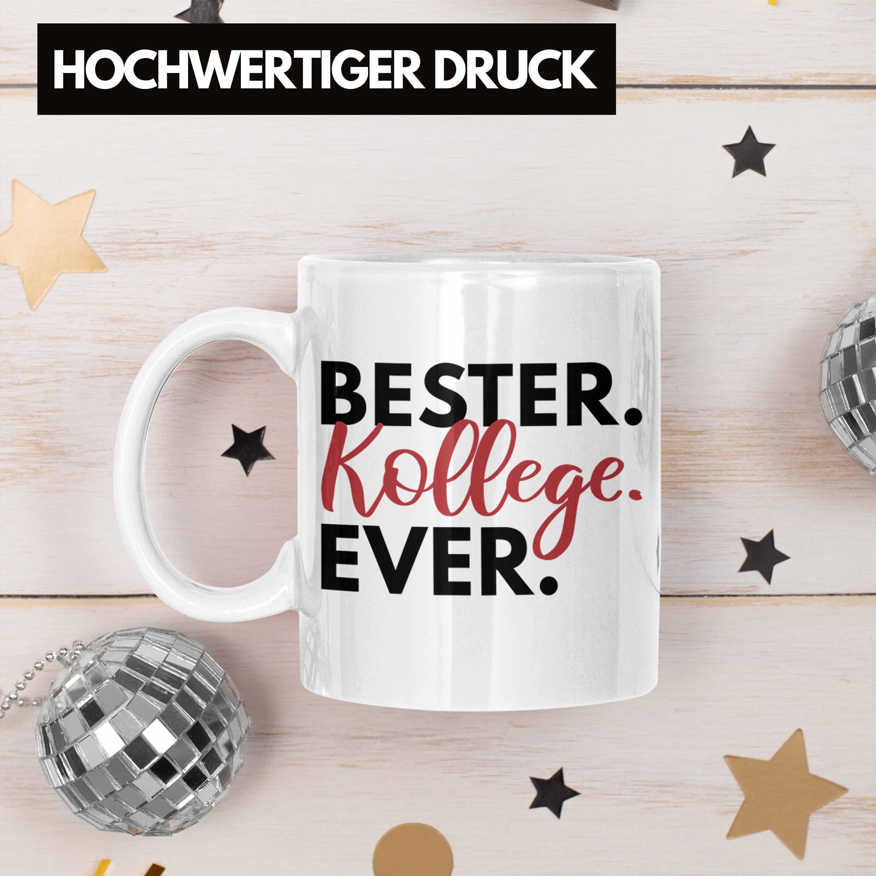 Trendation Tasse Geschenk Lieblingskollege Weiss Kollege Bester Tasse Kollegen - Abschiedsgeschenk Kaffeetasse Büro Trendation