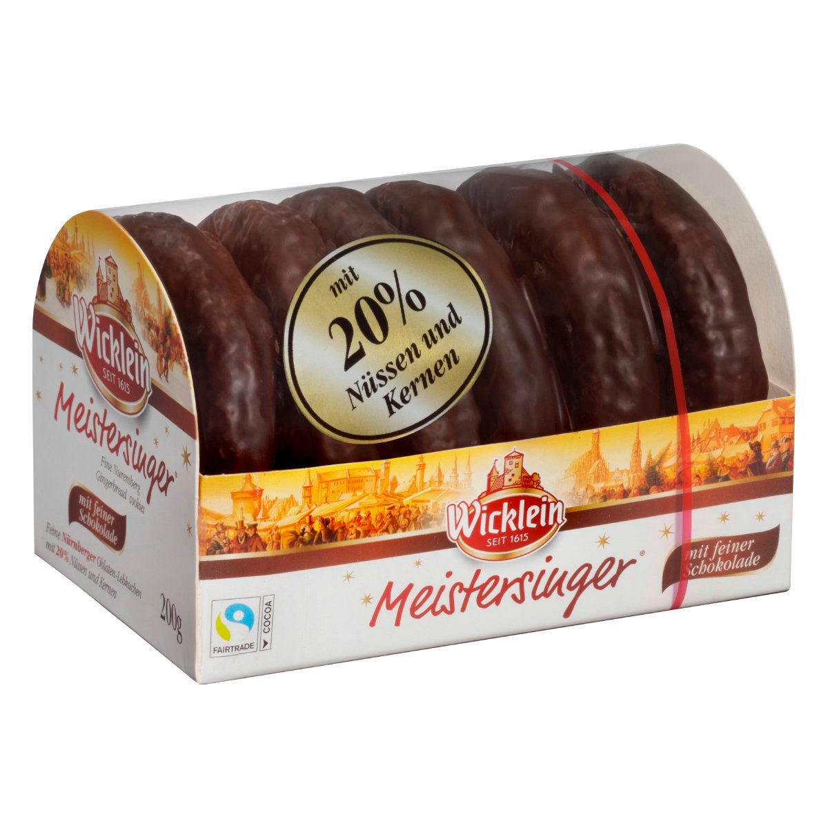 Wicklein Süßigkeit, Wicklein Meistersinger Nürnberger Oblaten Lebkuchen Schokolade 200g