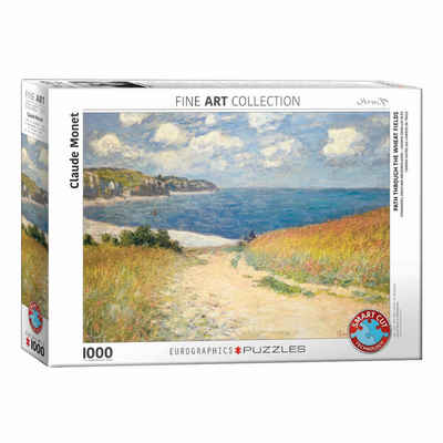 EUROGRAPHICS Puzzle Strandweg zwischen Weizenfeldern von Claude Monet, 1000 Puzzleteile