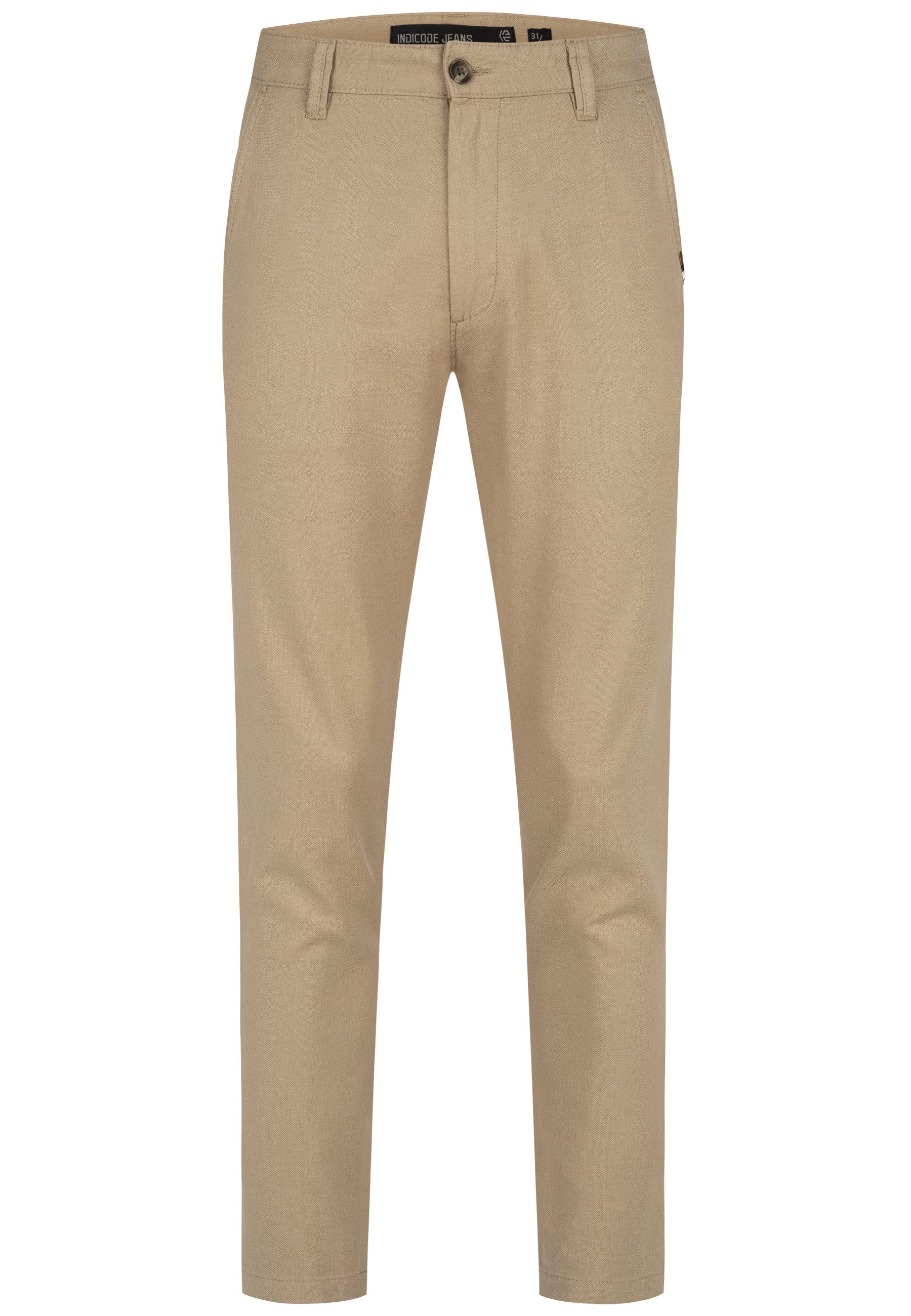 Indicode Leinenhose Herren INGuy Sommerhose Leinen Herrenhose moderne Stret günstig online kaufen