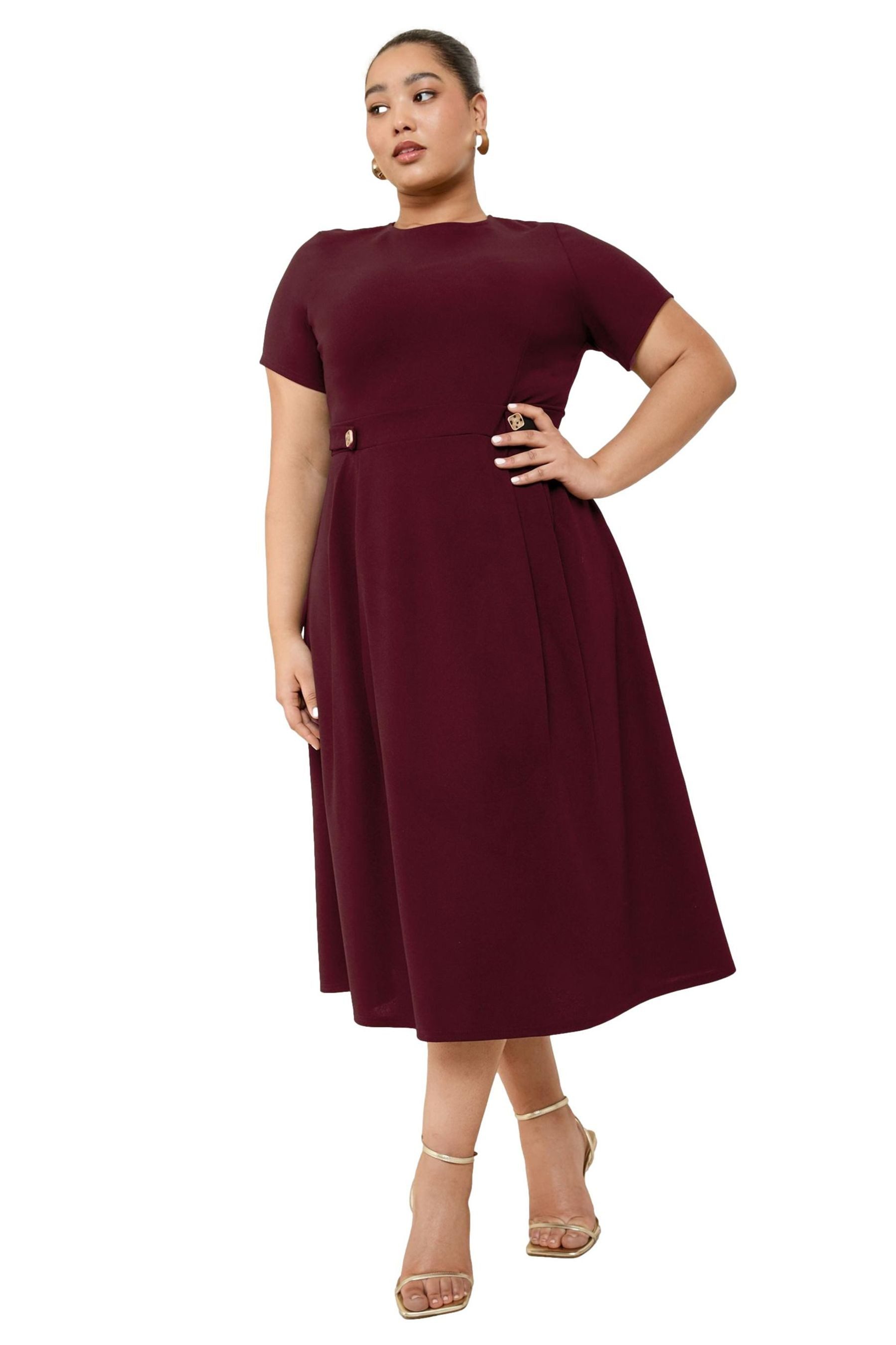 Friends Like These Midikleid Friends Like These tailliertes Midikleid, Curv günstig online kaufen