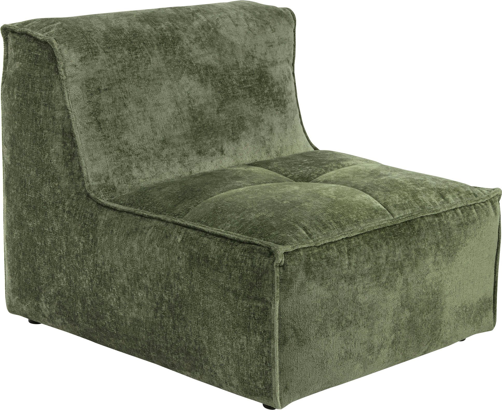 RAUM.ID Sofa-Mittelelement Monolid (1 als individuelle Modul separat St), für verwendbar, Zusammenstellung olivgrün oder
