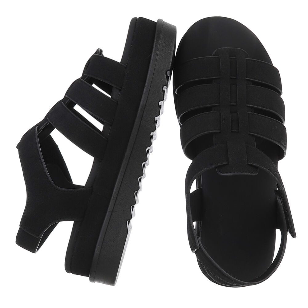 Ital-Design Moderne Plateausandalen mit geflochtenen Riemen für Damen Plate günstig online kaufen