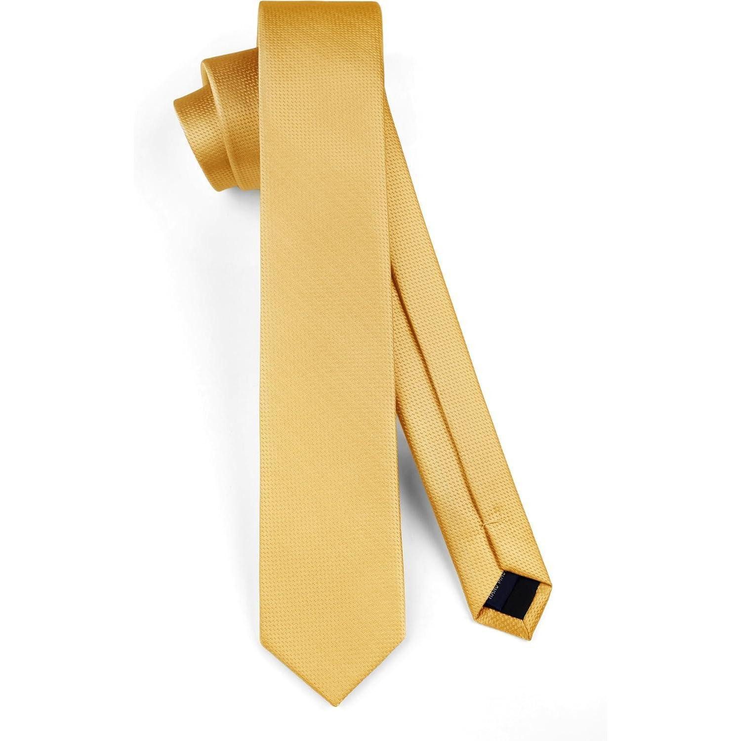 LuxusKollektion Krawatte Krawatte Herren schmal Seide Hochzeit Business Gold-01 Einheitsgröße