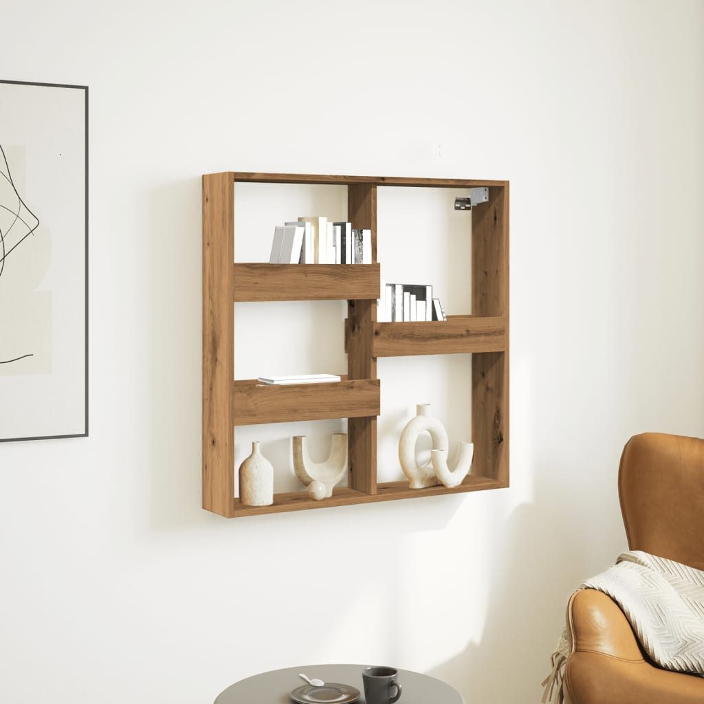 vidaXL Schrankmodule Wandschrank Artisan-Eiche 80x15x80 cm Holzwerkstoff günstig online kaufen