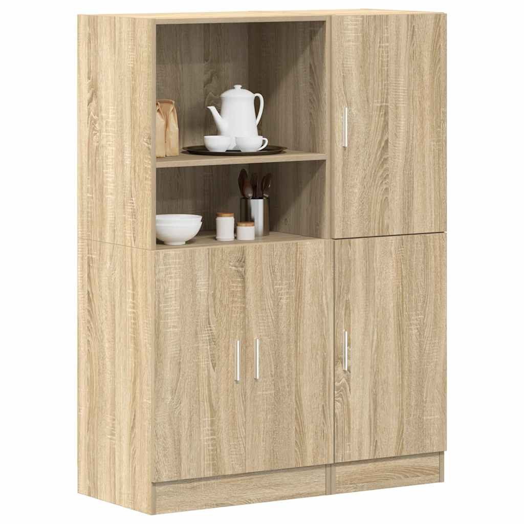 vidaXL Schrankmodule 2-tlg. Küchenschrank-Set Sonoma-Eiche Holzwerkstoff
