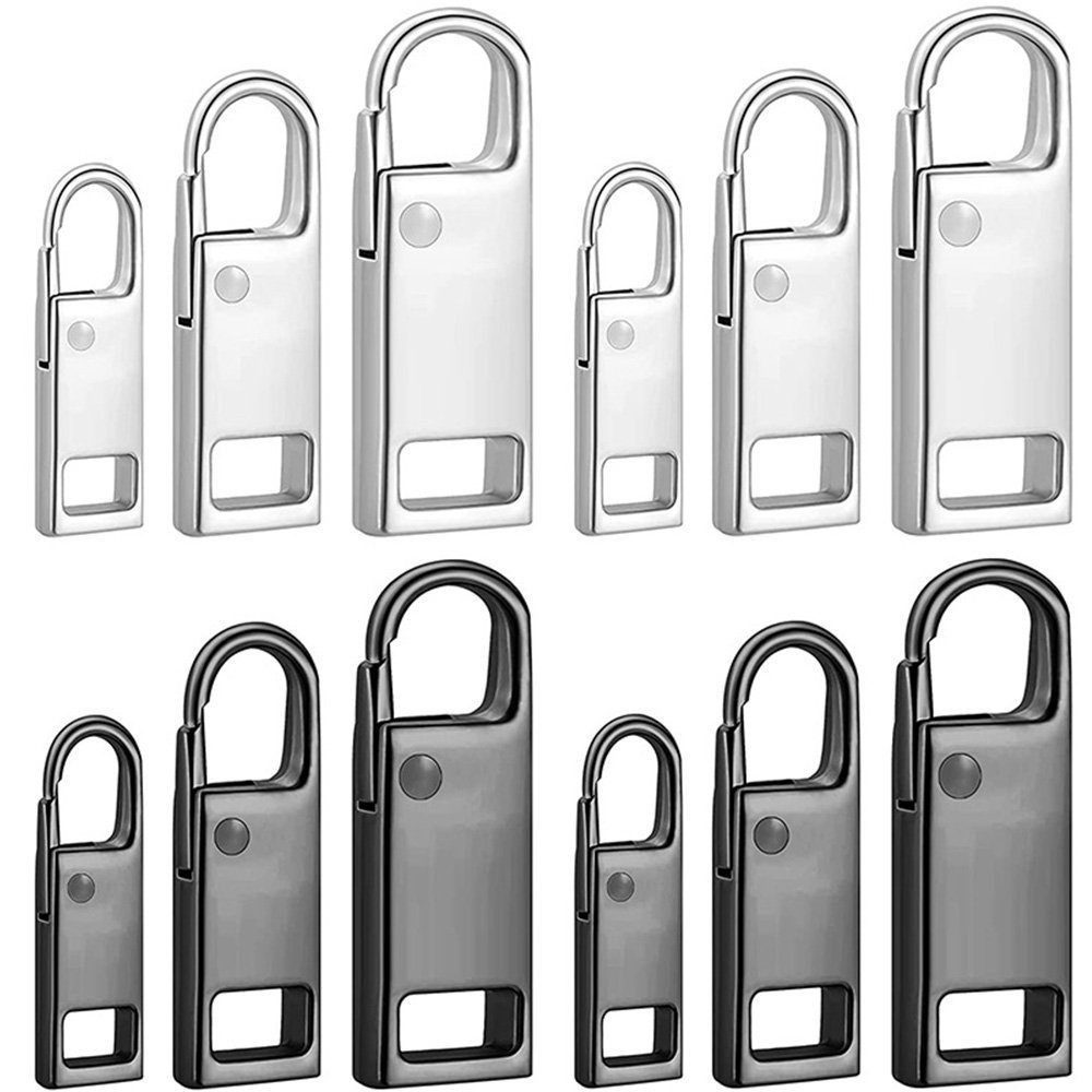 FELIXLEO Reißverschluss Reissverschluss Zipper Pull, Zipper für Reparatur, Metall Ersatzzipper