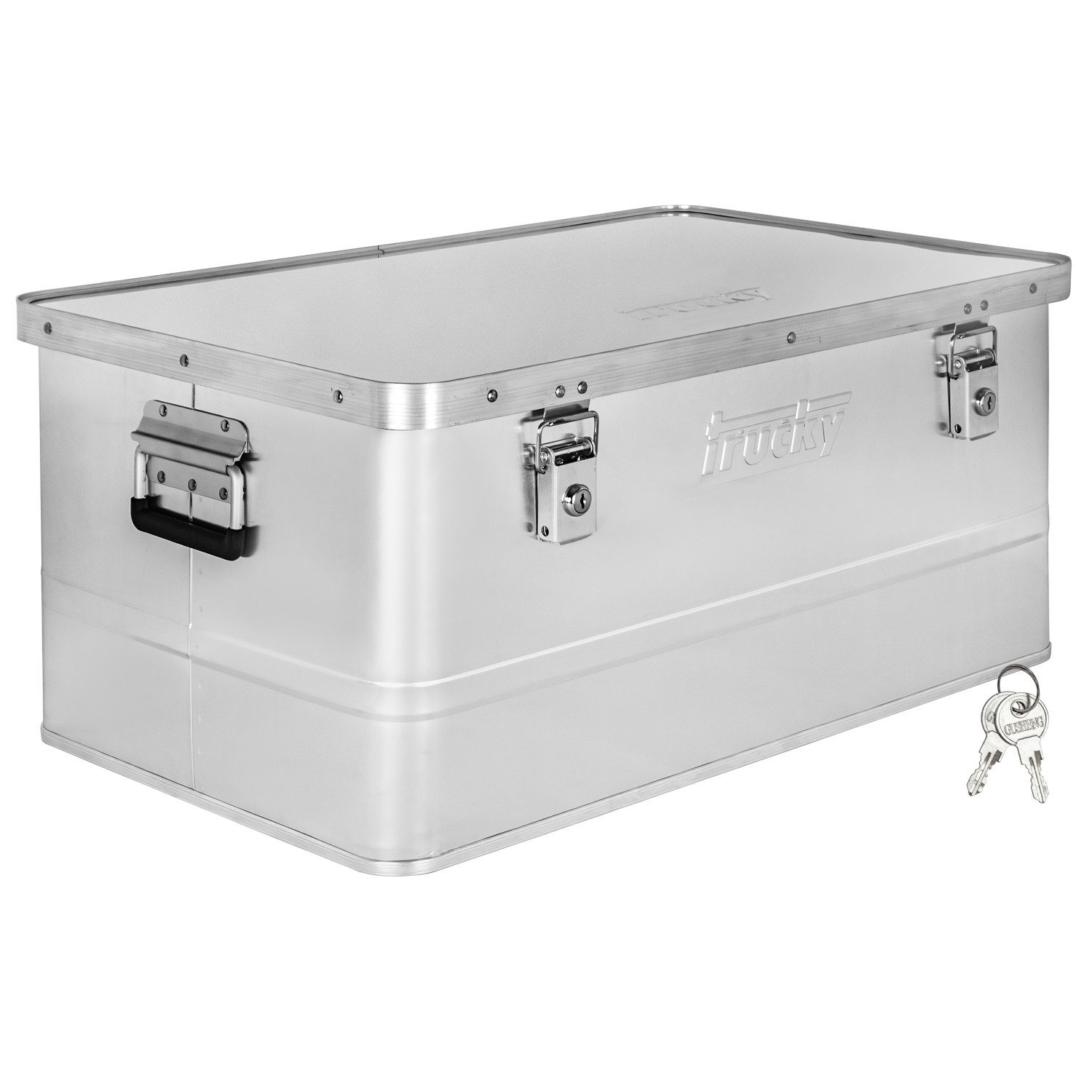 Allzweckkiste Aluminium Box mit Deckel Silber Alukiste Alu Kiste Abschliessbar