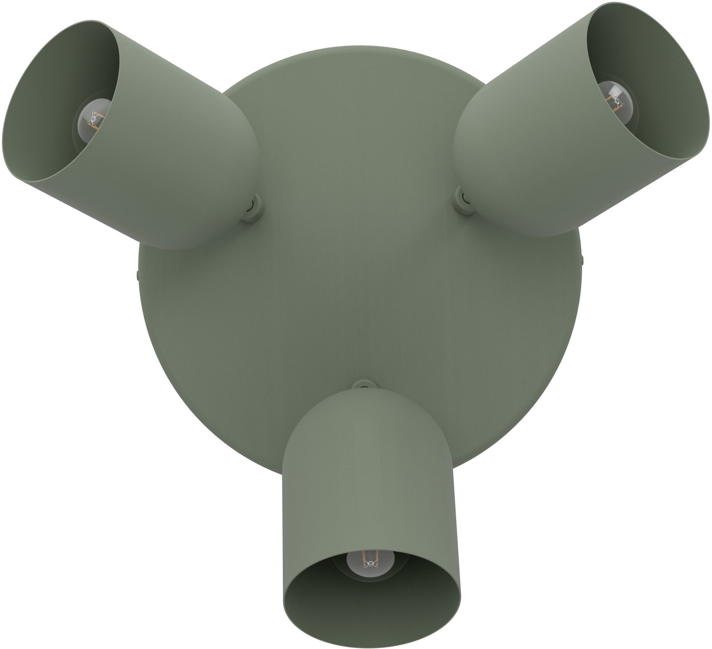 EGLO Deckenspot TILSTON Spotlampe - Stahl - E14 - 3X40W - IP20, ohne Leuchtmittel, Deckenlampe, Deckenstrahler, Strahler, H21 x Ø25 cm