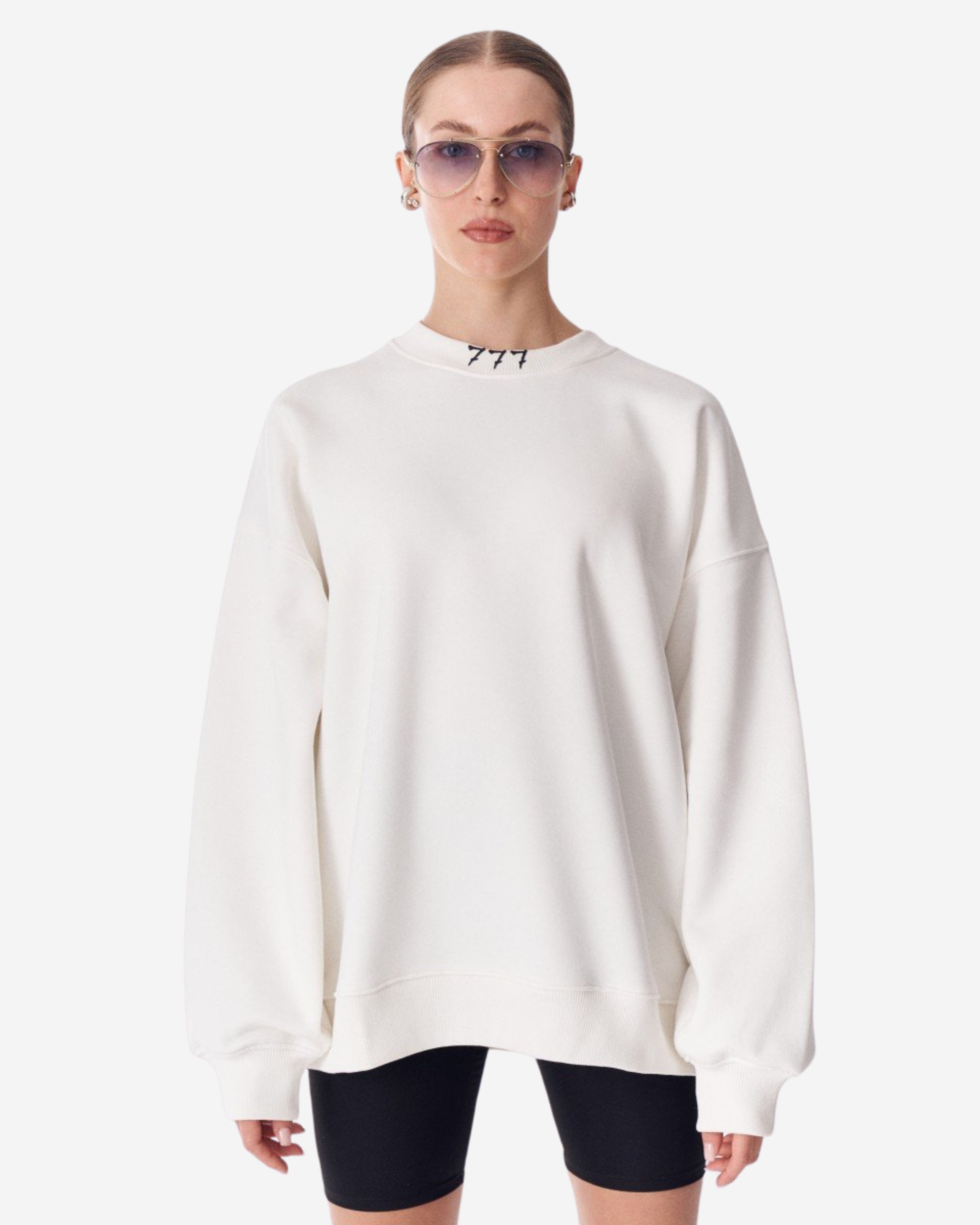 Martin Valen Kapuzenpullover Designer Weiße Damen Oversize-Sweatshirt