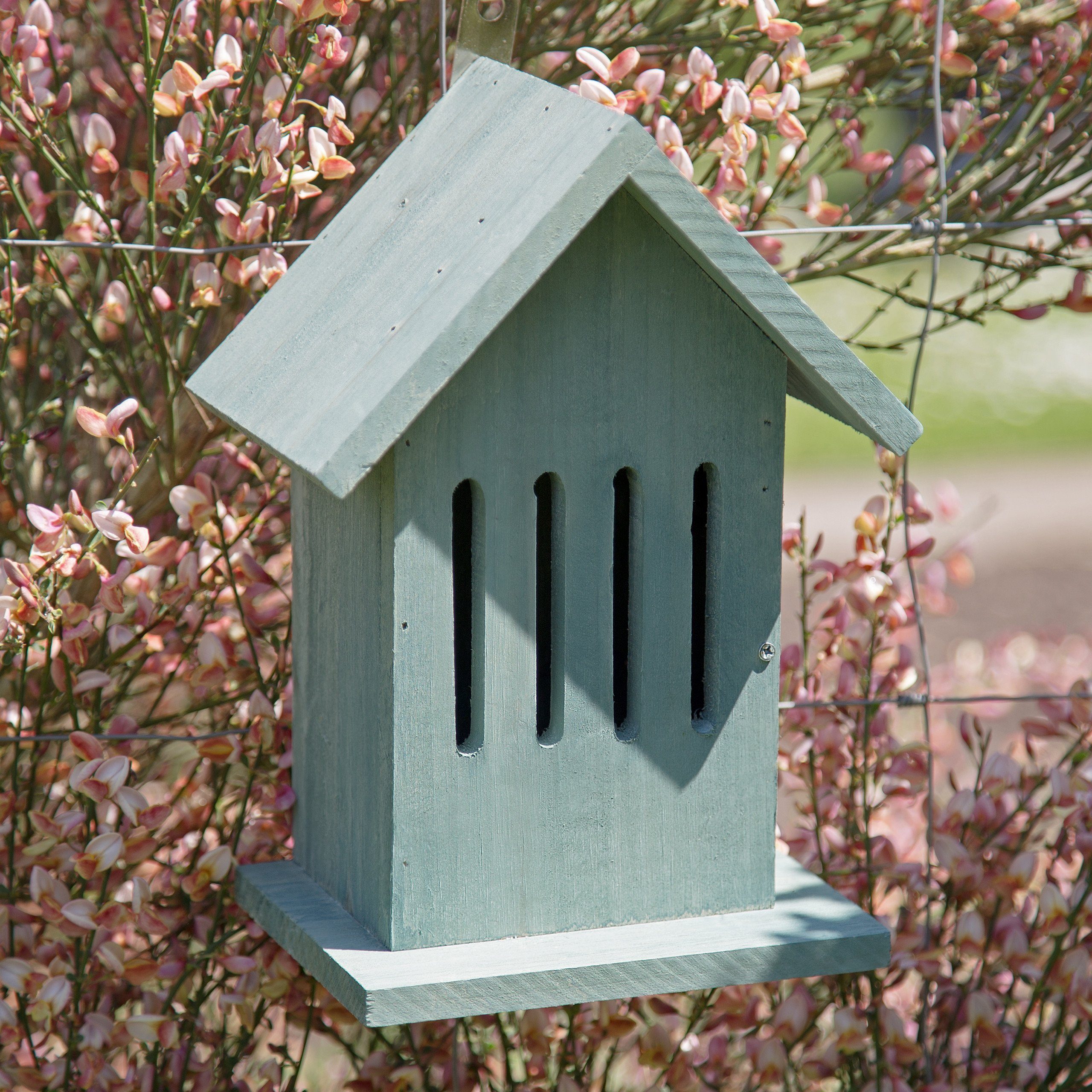 relaxdays Insektenhotel Schmetterlingshaus hängend in 2 Farben, Türkis