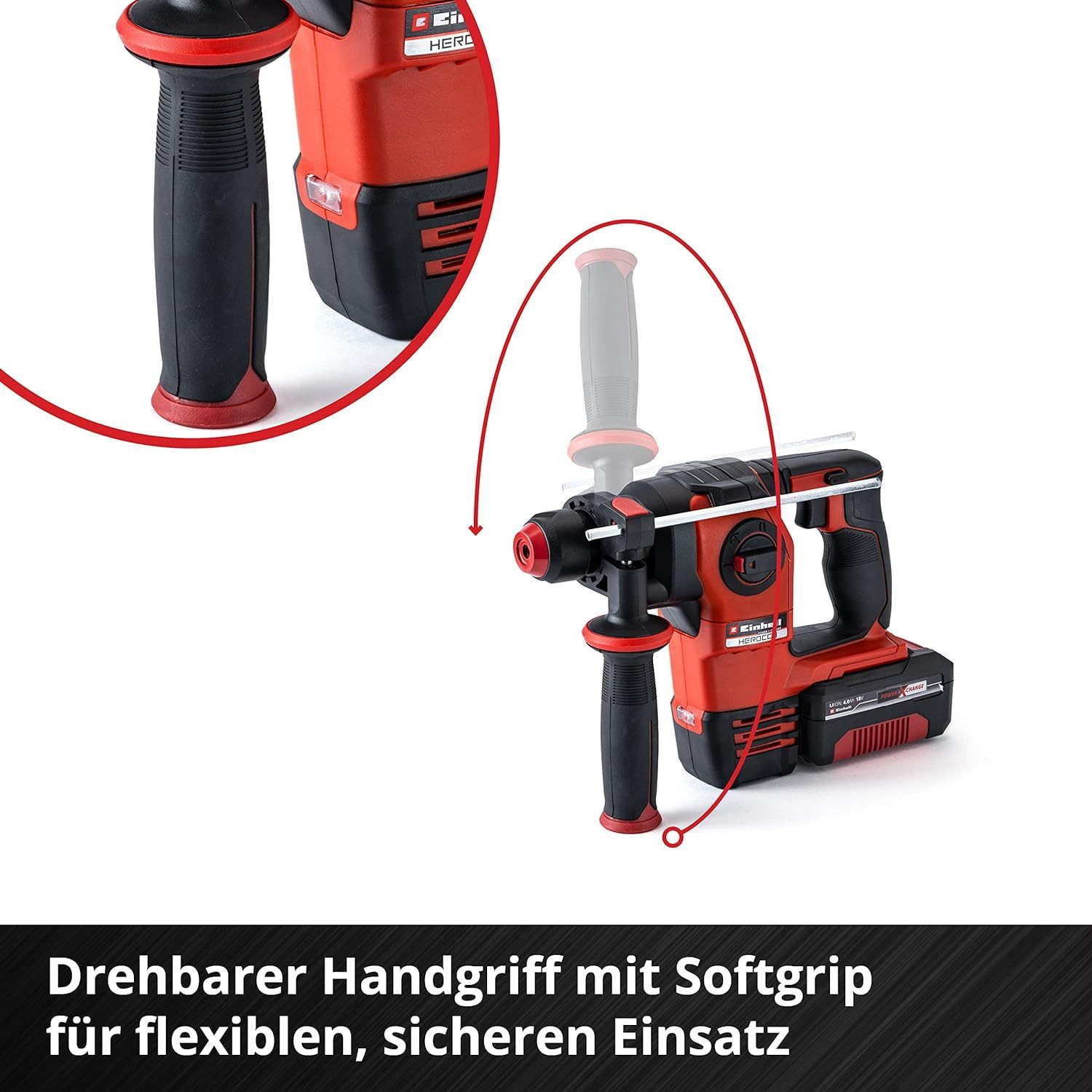 Einhell Akku-Bohrhammer Akku-Bohrhammer HEROCCO 18/20 Solo 2,2 J, SDS-plus – Bild 2 von 5