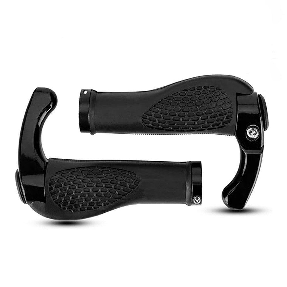 ROCKBROS Fahrradhalter Ergonomiegriffe Lenkergriffe Lenkerhörner (Spar-Set, 2-tlg., 22,2 mm rutschfest), ergonomisch, rutschfest, Lenkerhörner, Alu-Klemmung