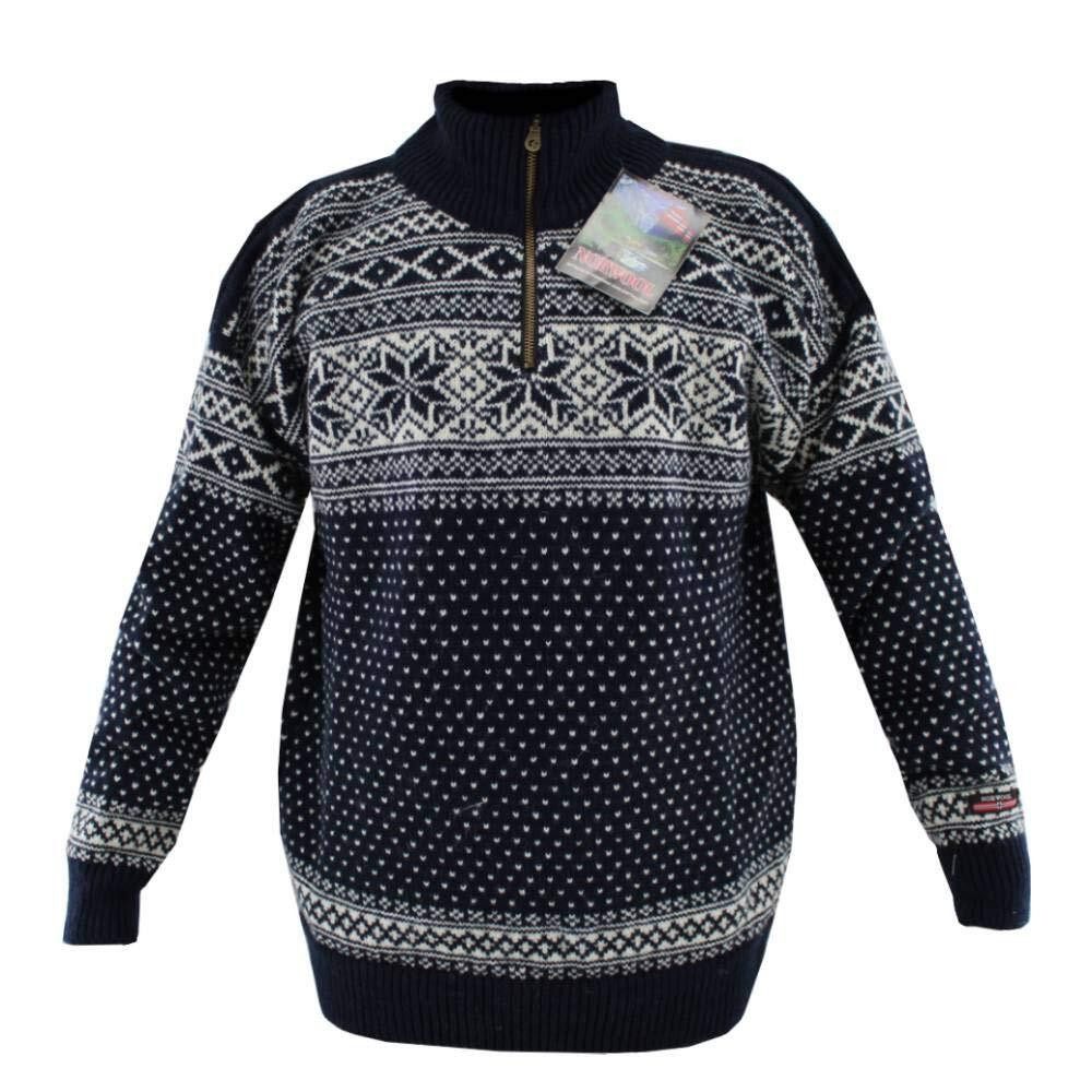 HomeOfSocks Norwegerpullover Norwegerpullover, 100% Schurwolle, Damen & Herren mit Norwegermuster, aus 100% Schurwolle