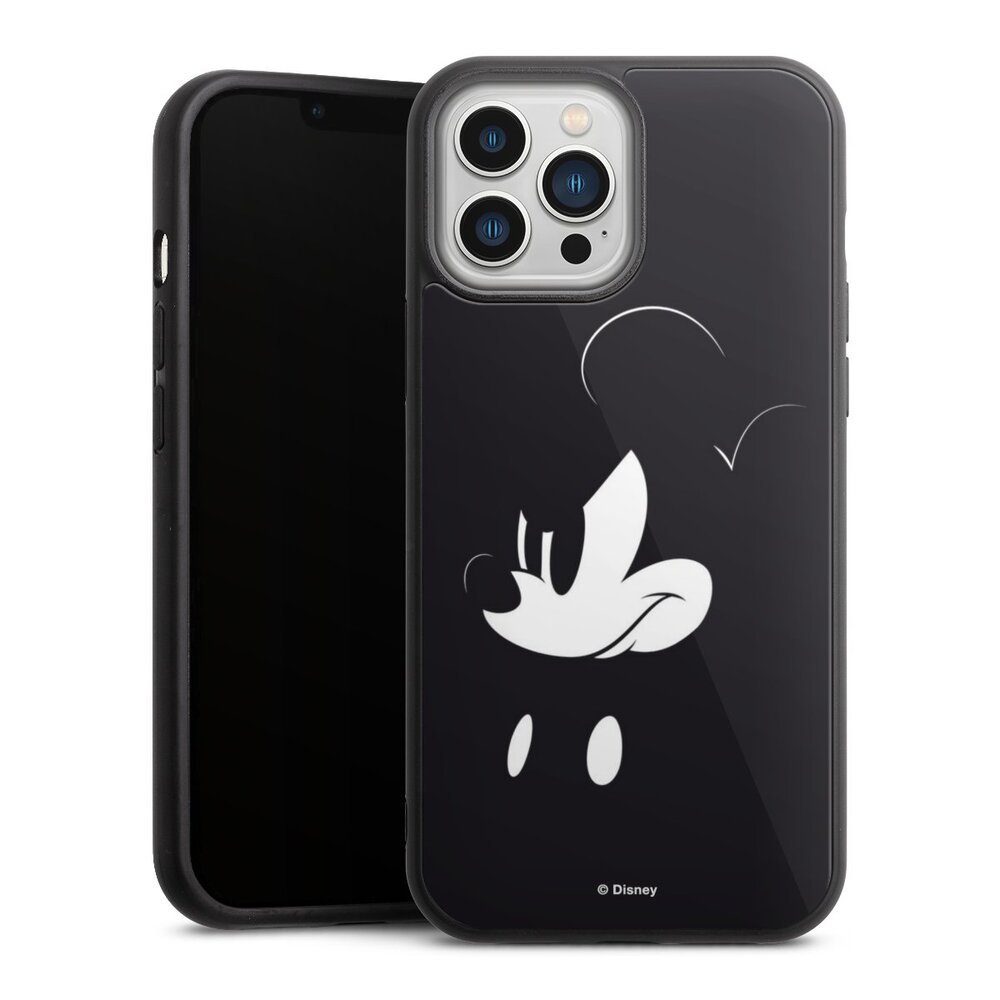 DeinDesign Handyhülle Mickey Mouse Offizielles Lizenzprodukt Disney Mickey Mouse - Mad, Apple iPhone 13 Pro Max Gallery Case Glas Hülle