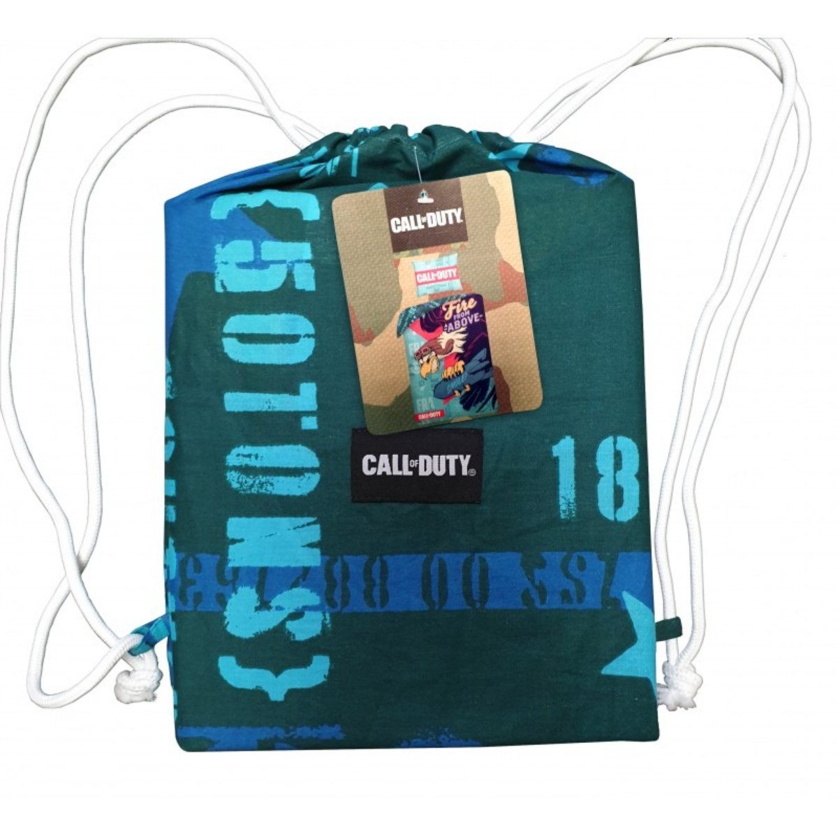 Call of Duty Bettwäsche Set Baumwolle Bettdeckenbezug 140 × 200 cm mit 70 × 90 cm Kissenbezug, 2 teilig