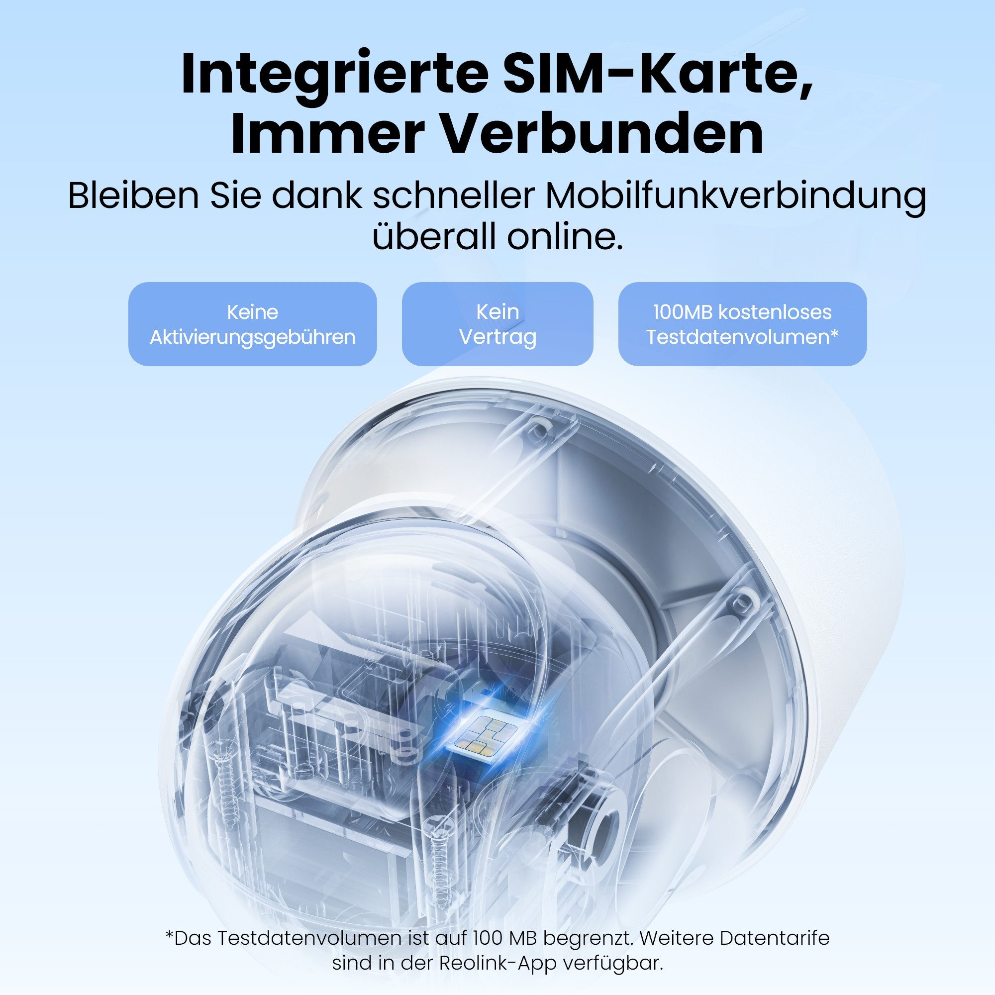 Reolink Überwachungskamera Go PT S Lite 4MP Akku 4G LTE, integrierte SIM-Karte + Solarpanel (AuBenbereich, 1-tlg., 4G LTE, Drahtlose, IR-Nachtsicht, SD Speicherung)