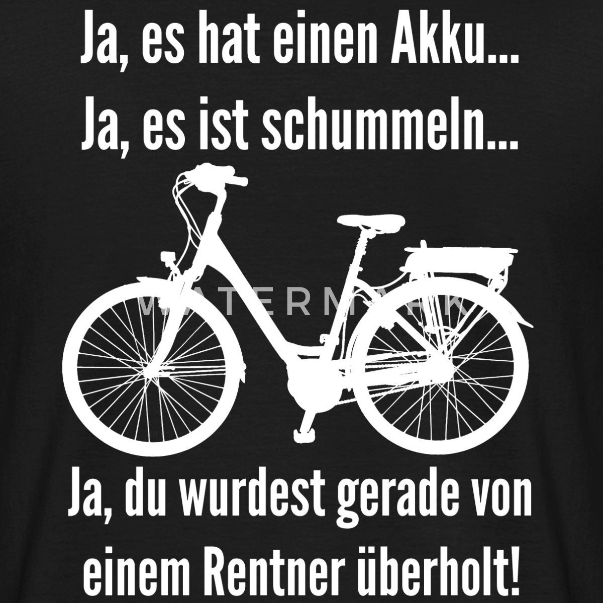 T-Shirt Vom Rentner Überholt E-Bike Lustiger Spruch Männer T-Shirt