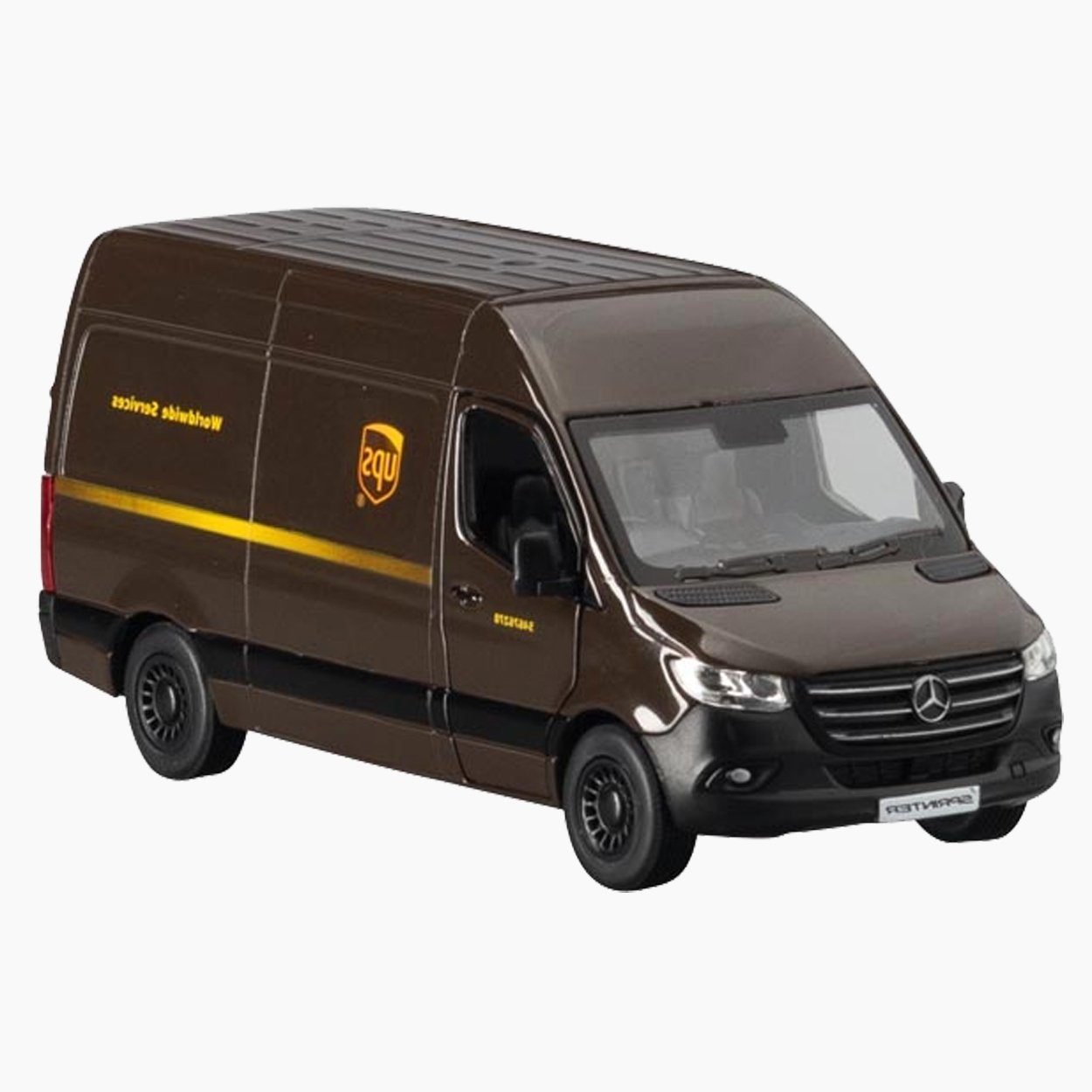 goki Spielzeug-Auto Mercedes Benz Sprinter UPS, (Set, 1-tlg., packung), mit Rückzugmotor