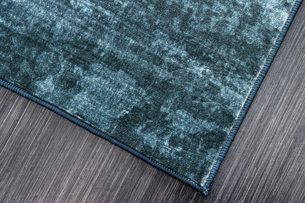 riess-ambiente Designteppich SOFT TOUCH 230x160cm blau · Indoor Kurzflor-Teppich, rechteckig, Höhe: 8 mm, Wohnzimmer · Fußbodenheizung-geeignet · pflegeleicht · – Bild 3 von 5
