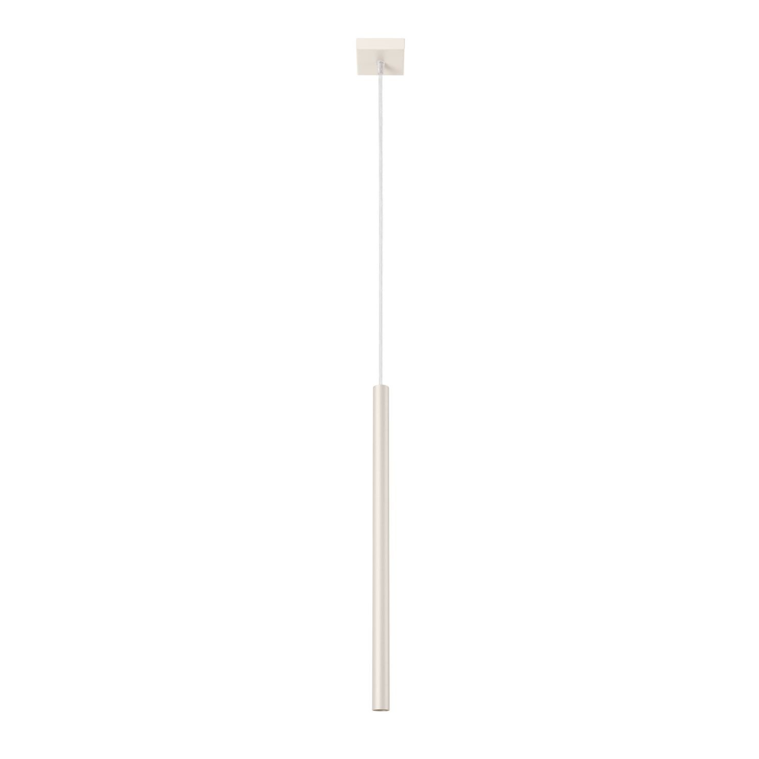 Licht-Erlebnisse Pendelleuchte PETERA, ohne Leuchtmittel, Metall G9 D: 8 cm rund H: max. 114 cm Beige Modern