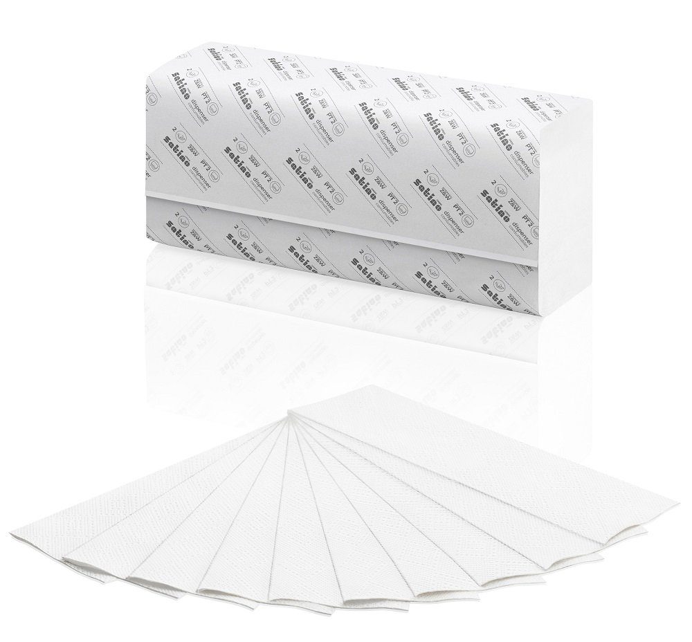 Satino Papierhandtuch Satino by wepa Papierhandtücher prestige W-Falz 2-lagig hochweiß - 3.0