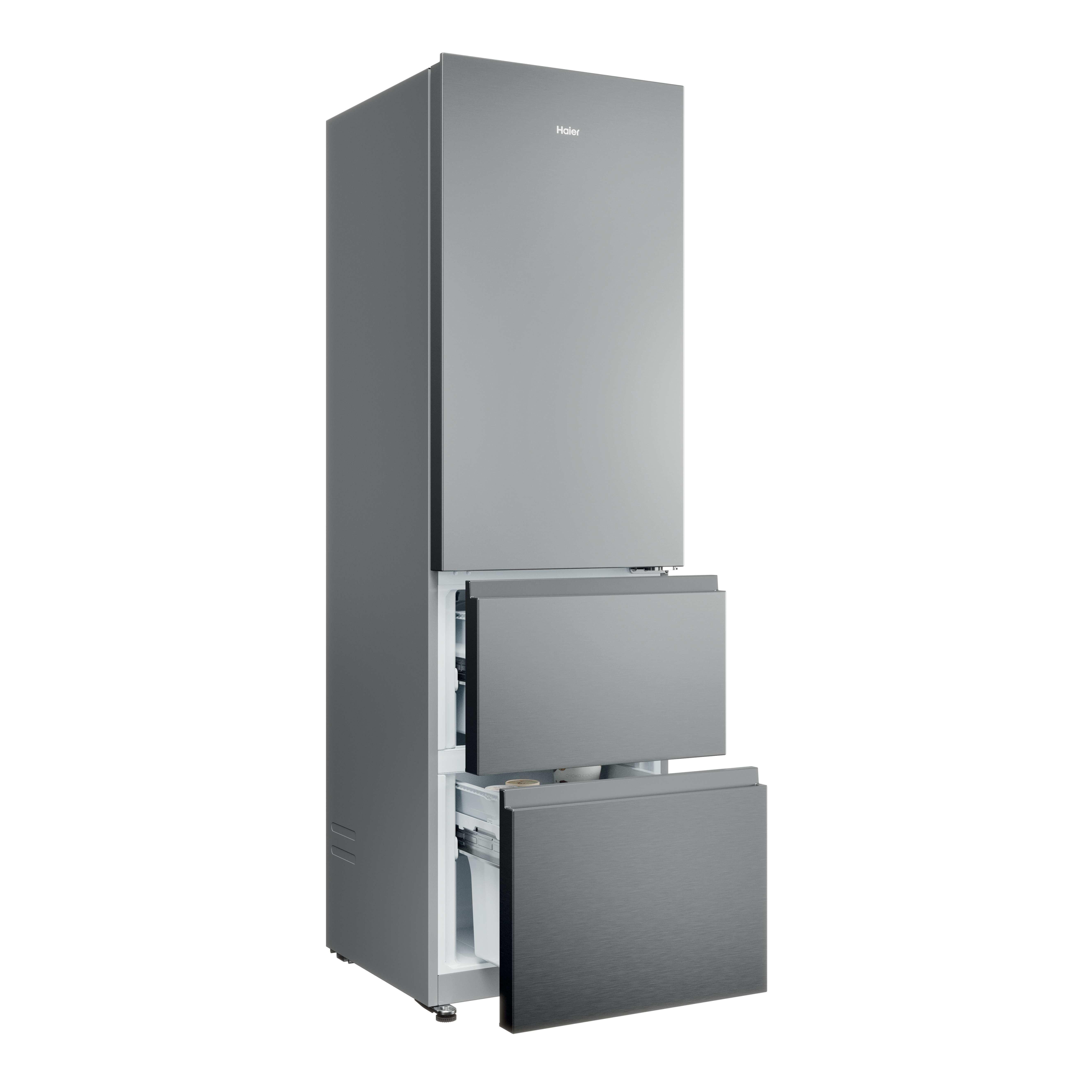 Haier Kühl-/Gefrierkombination Combi 3D 55 HTR3518ENMX, 185 cm hoch, 54,5 cm breit, Easy Access-Gefrierschubladen: Alles schnell gefunden