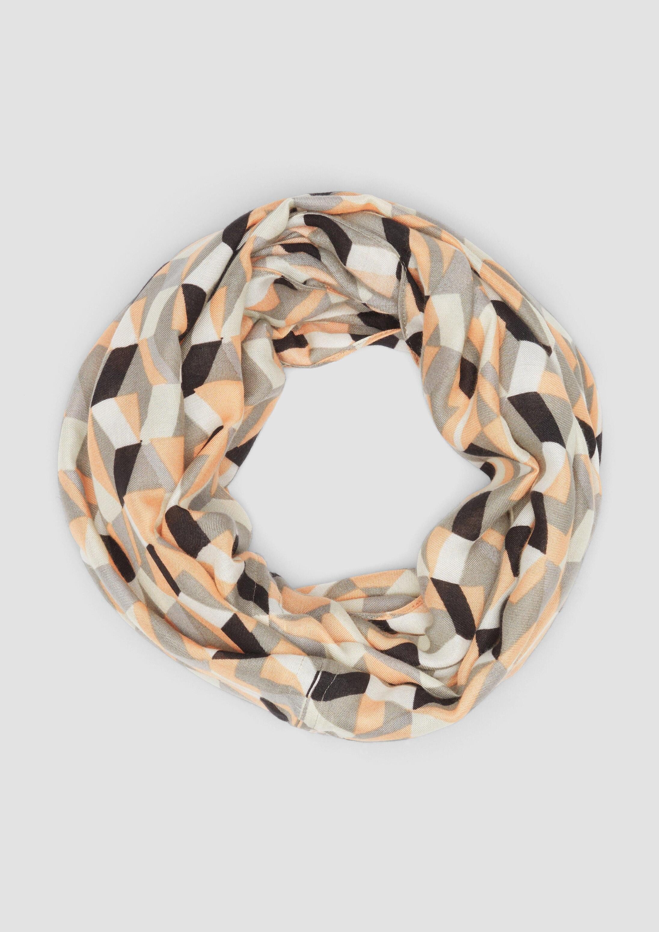 s.Oliver Loop Snood, Loop-Schal mit All-over-Grafikprint