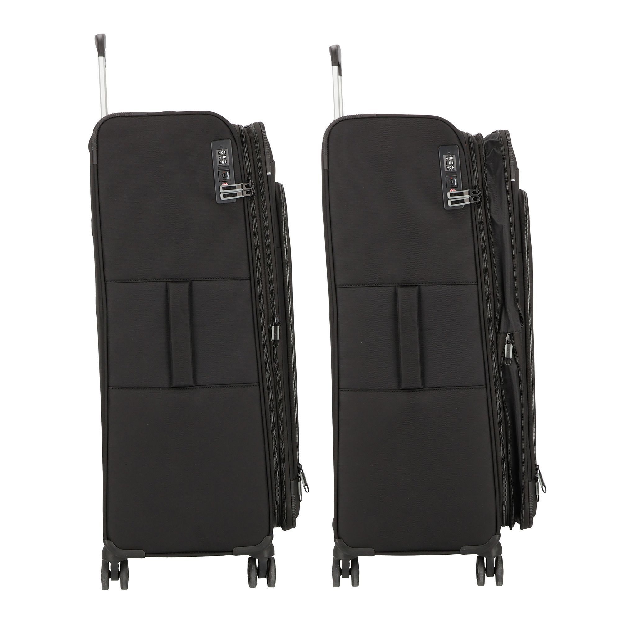D&N Weichgepäck-Trolley Travel Line, 4 Rollen, Polyester
