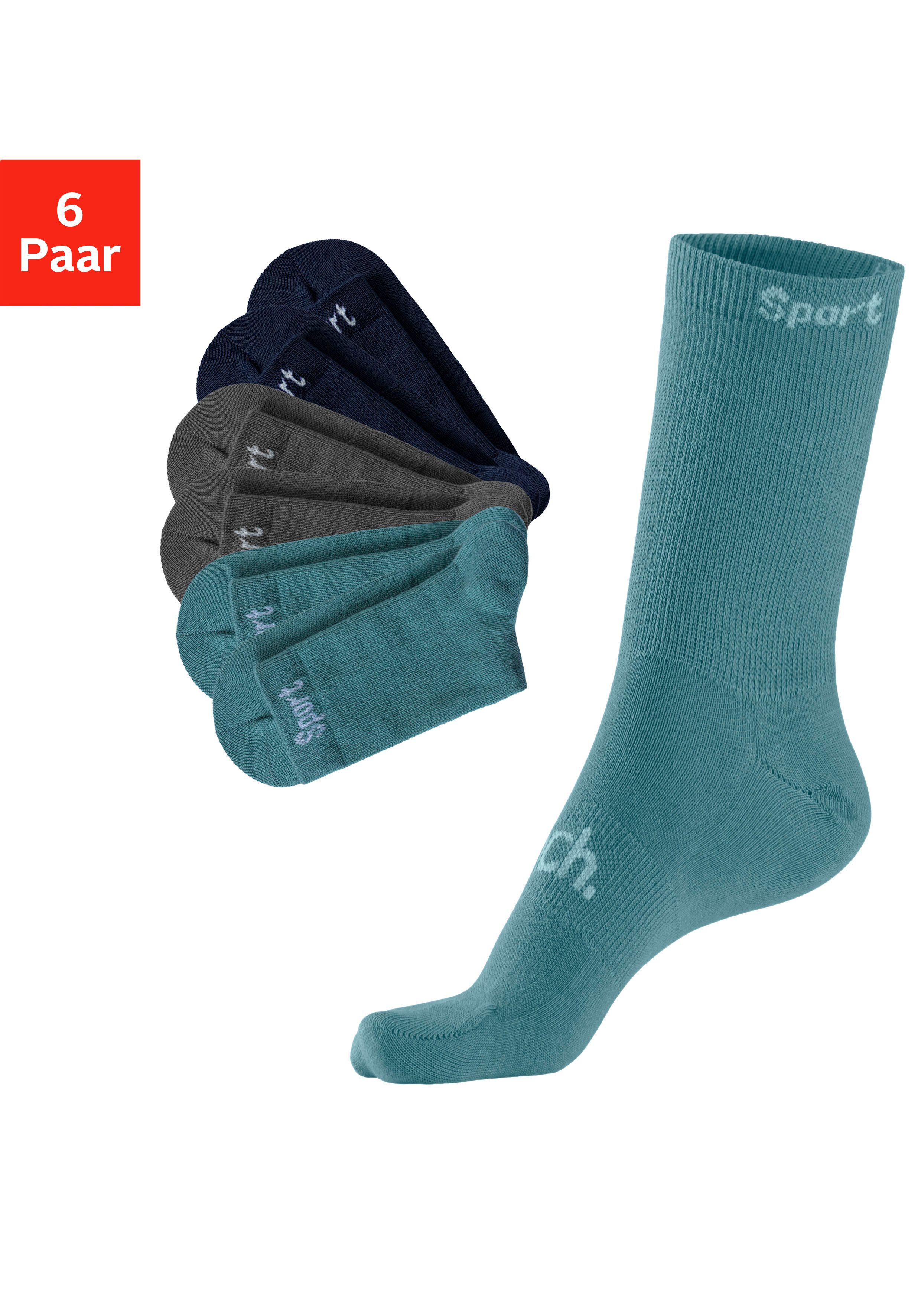 Bench. Sportsocken (Packung, 6-Paar) mit antibakterieller Feuchtigkeitsregu günstig online kaufen