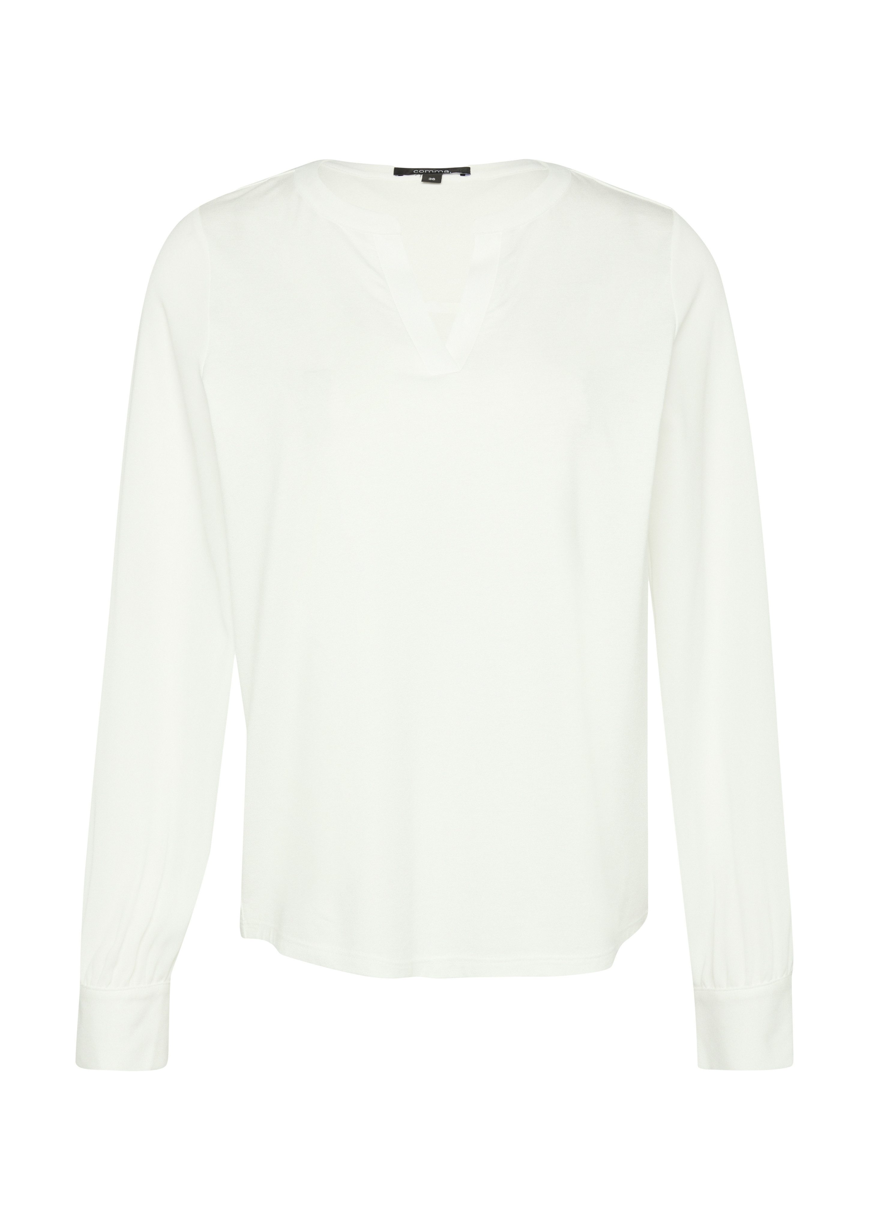 Comma Blusenshirt in Unifarbe günstig online kaufen