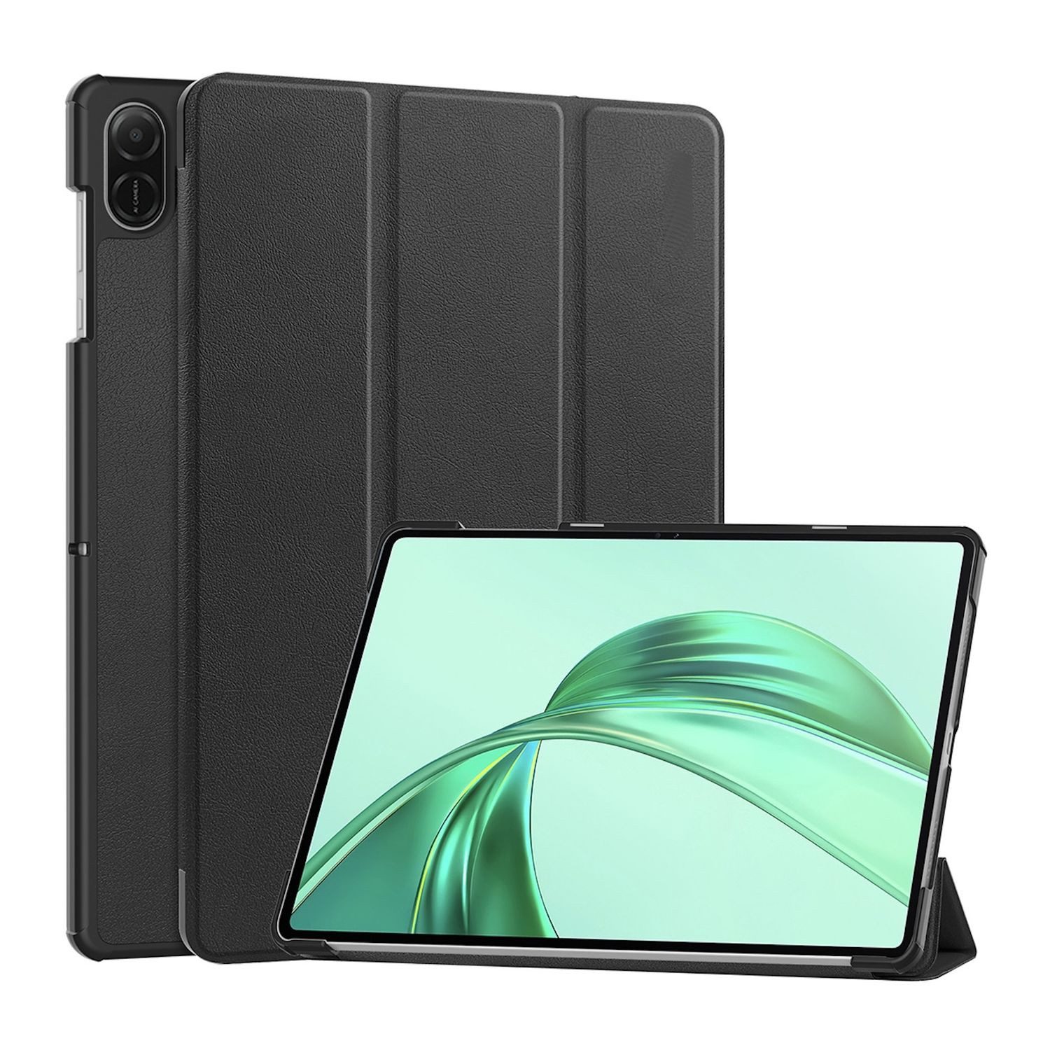 Wigento Tablet-Hülle Für Honor Pad X8a 11 Zoll 3folt Wake UP Smart Tasche Hülle Schwarz, 3-Fach Halterung, Kratzfest, Leicht