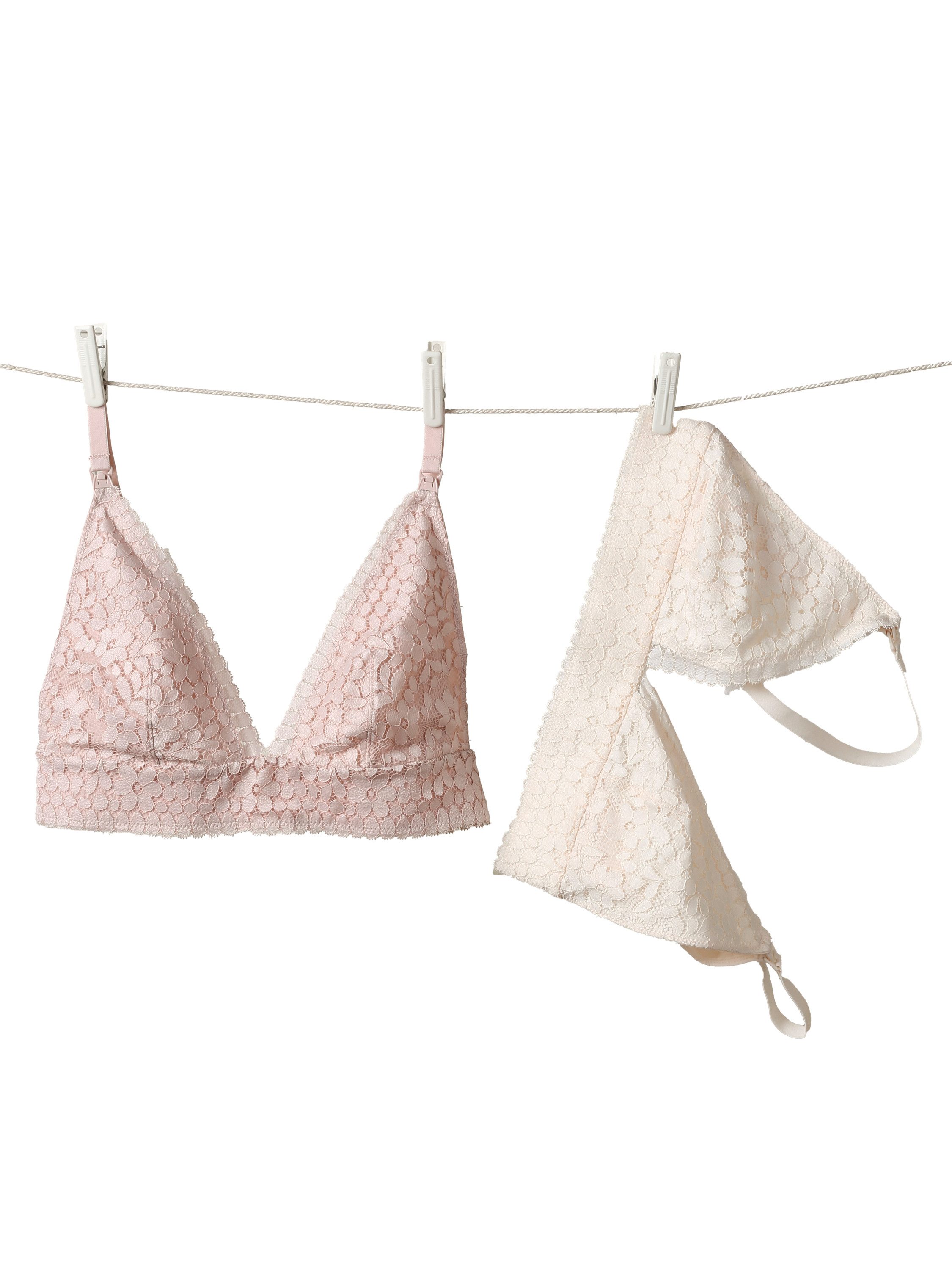 vertbaudet Still-BH Still-BHs mit Spitze, Triangelform ohne Formbügel 2er-Pack