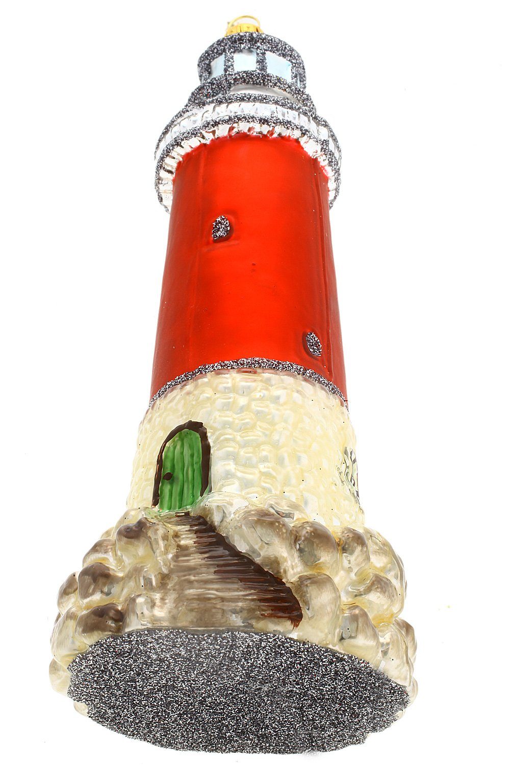 handdekoriert Dekohänger Weihnachtskontor Leuchtturm, - Hamburger Christbaumschmuck mundgeblasen -