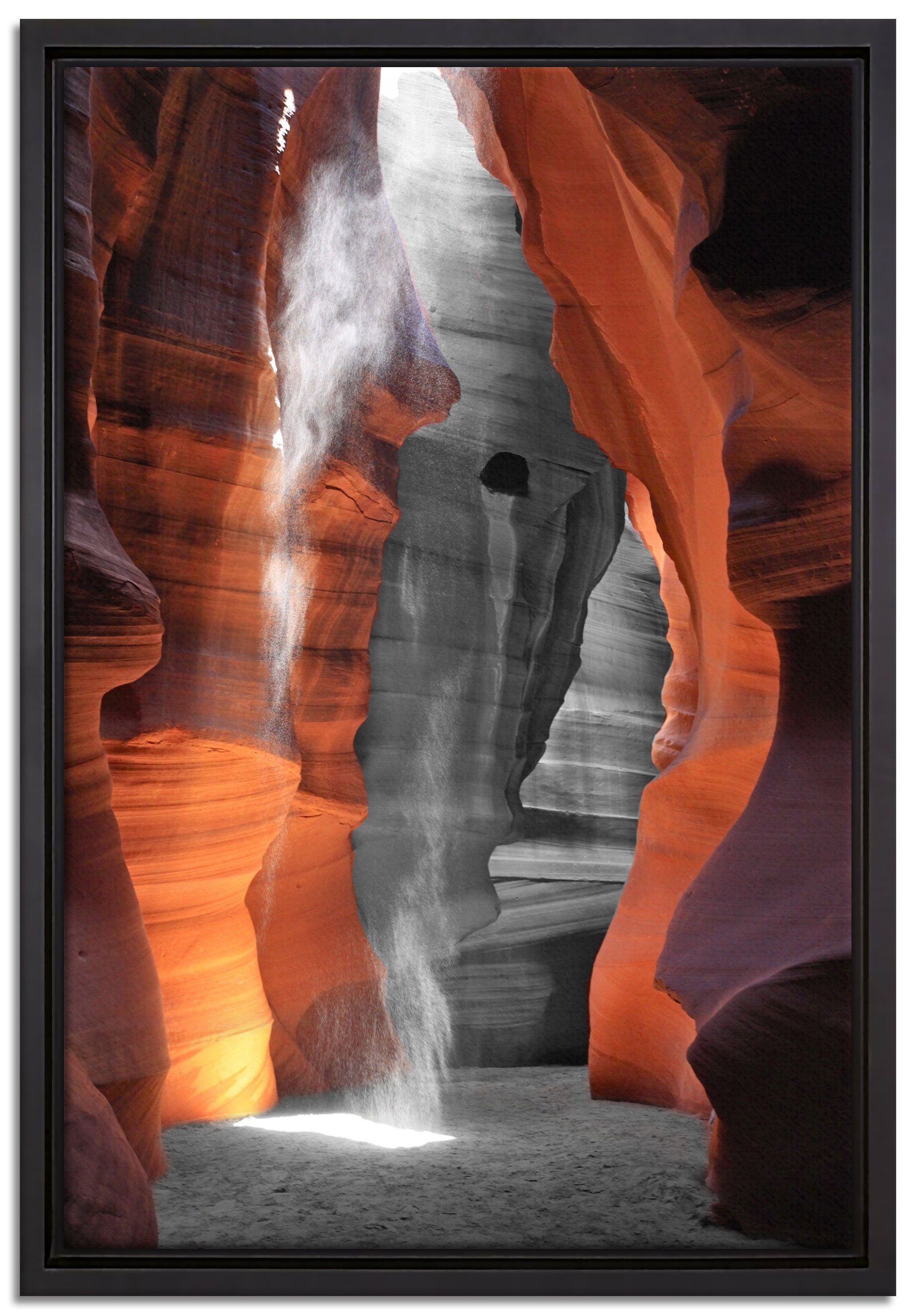 Pixxprint Leinwandbild prächtiger Antelope Canyon, Wanddekoration (1 St), Leinwandbild fertig bespannt, in einem Schattenfugen-Bilderrahmen gefasst, inkl. Zackenaufhänger