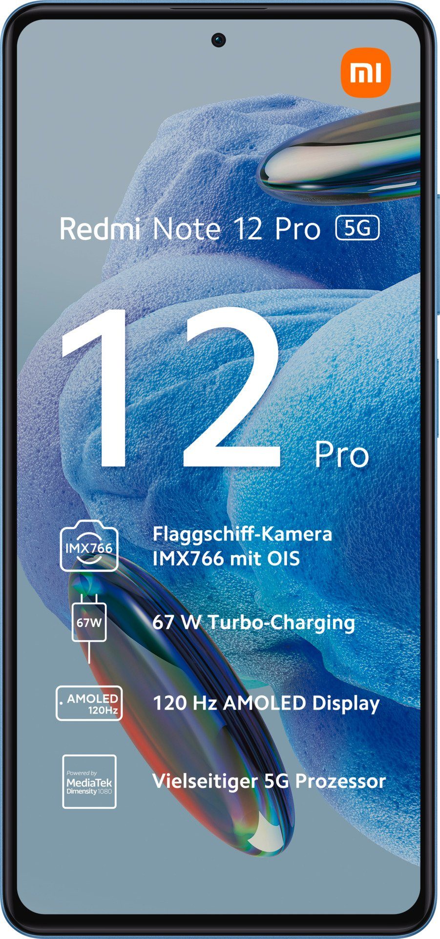 8GB+128GB Pro GB 50 Note 12 Kamera) Xiaomi (16,94 Smartphone 5G Speicherplatz, MP cm/6,67 Redmi 128 Blau Zoll,