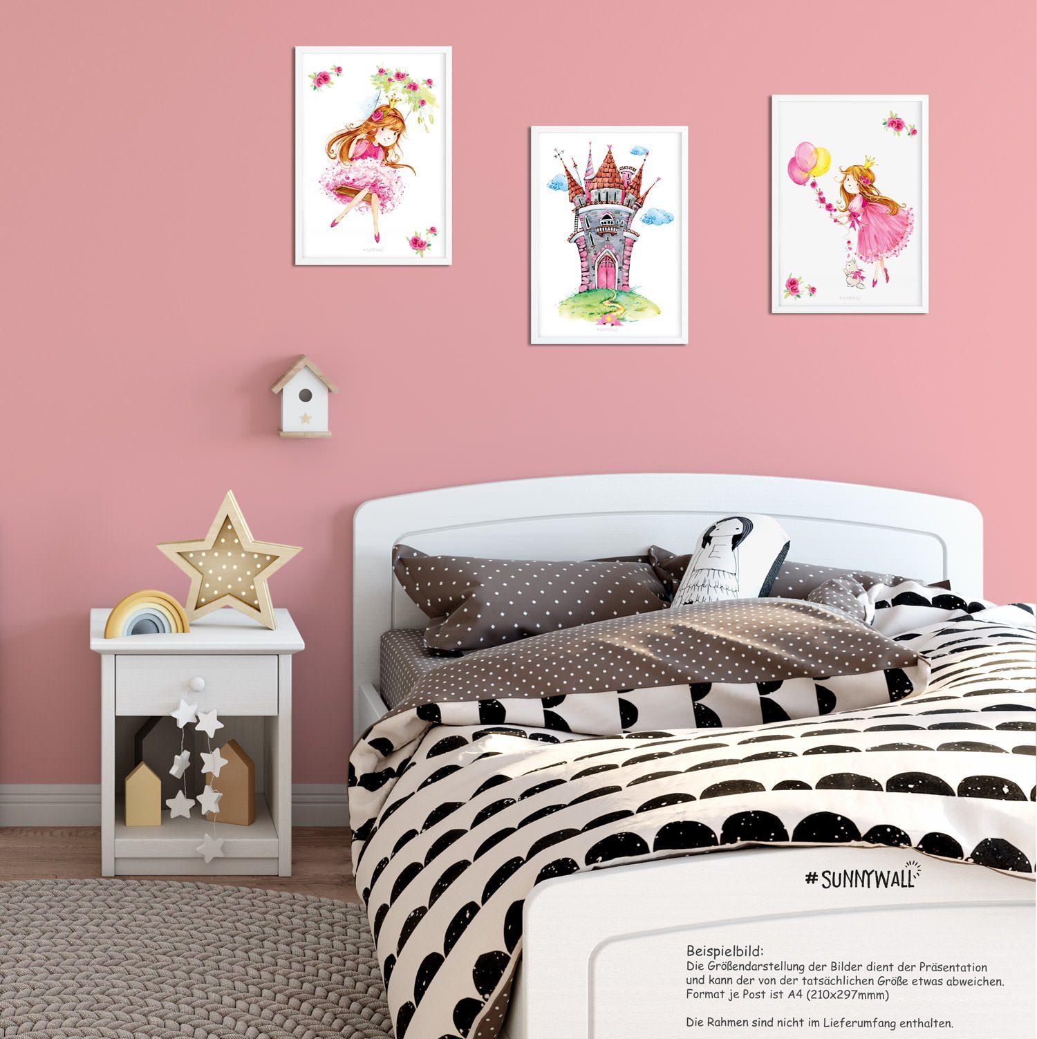 Sunnywall Poster Poster Kinderzimmer Prinzessin (3er günstig online kaufen