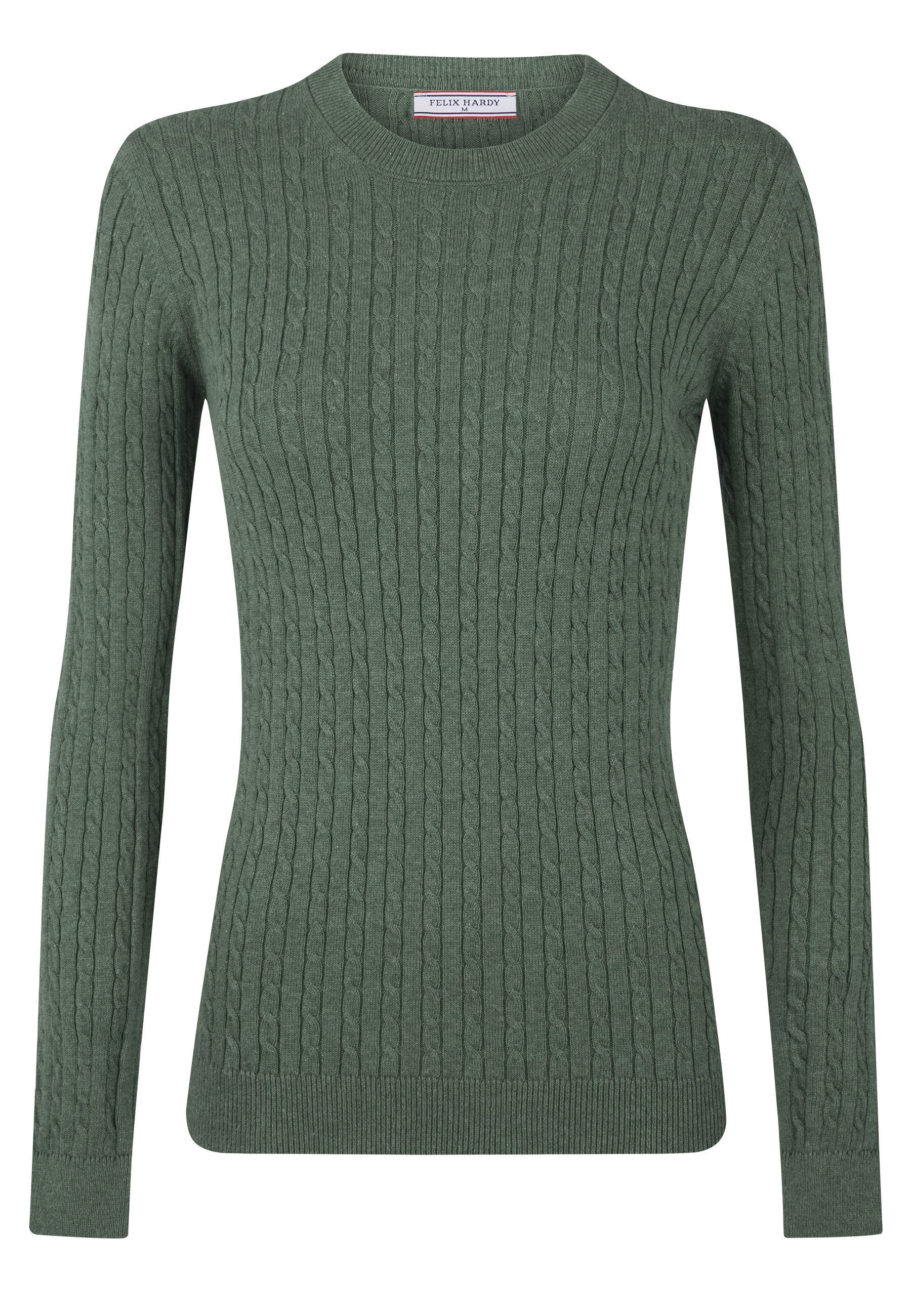 Felix Hardy Rundhalspullover Zopfmuster Pullover mit Rundhals