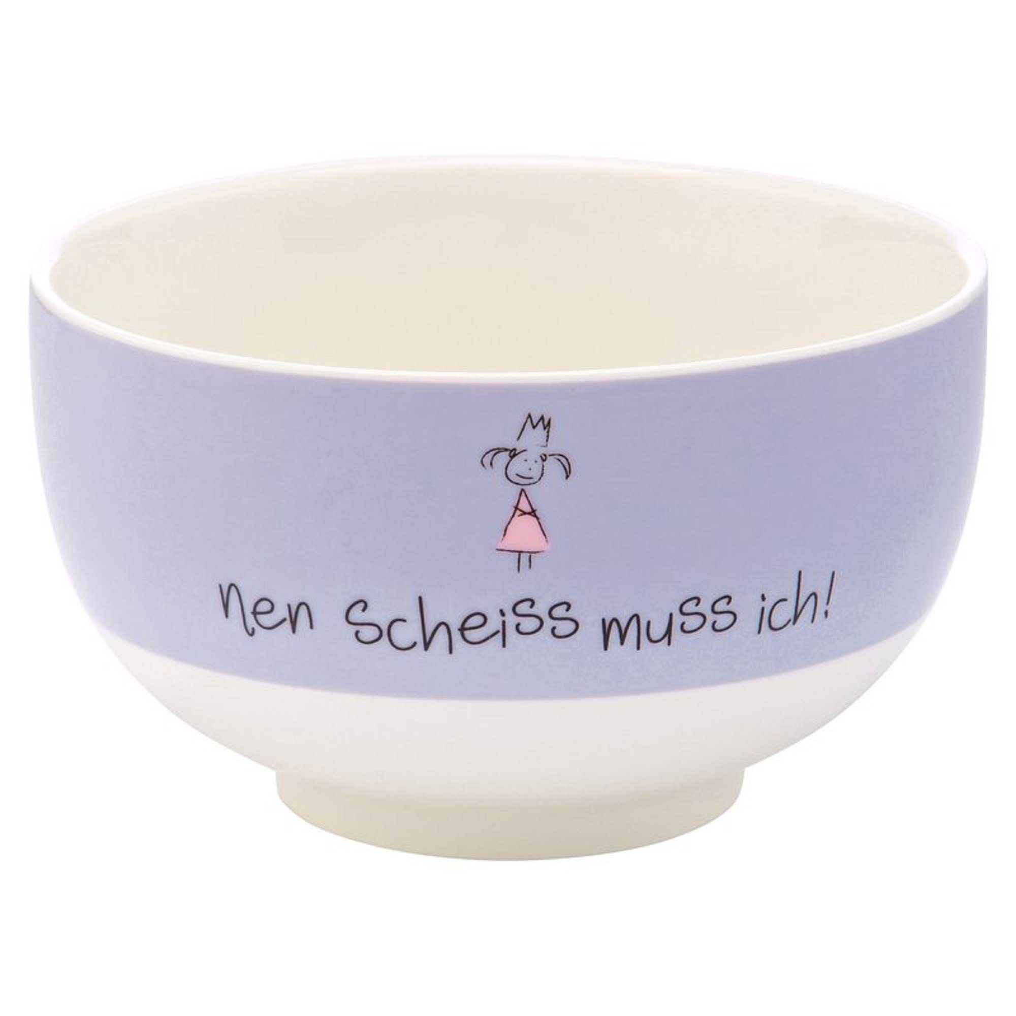 Müslischale Müsli Schale Spruch NEN SCHEISS MUSS ICH Schüssel Frühstück Porzellan