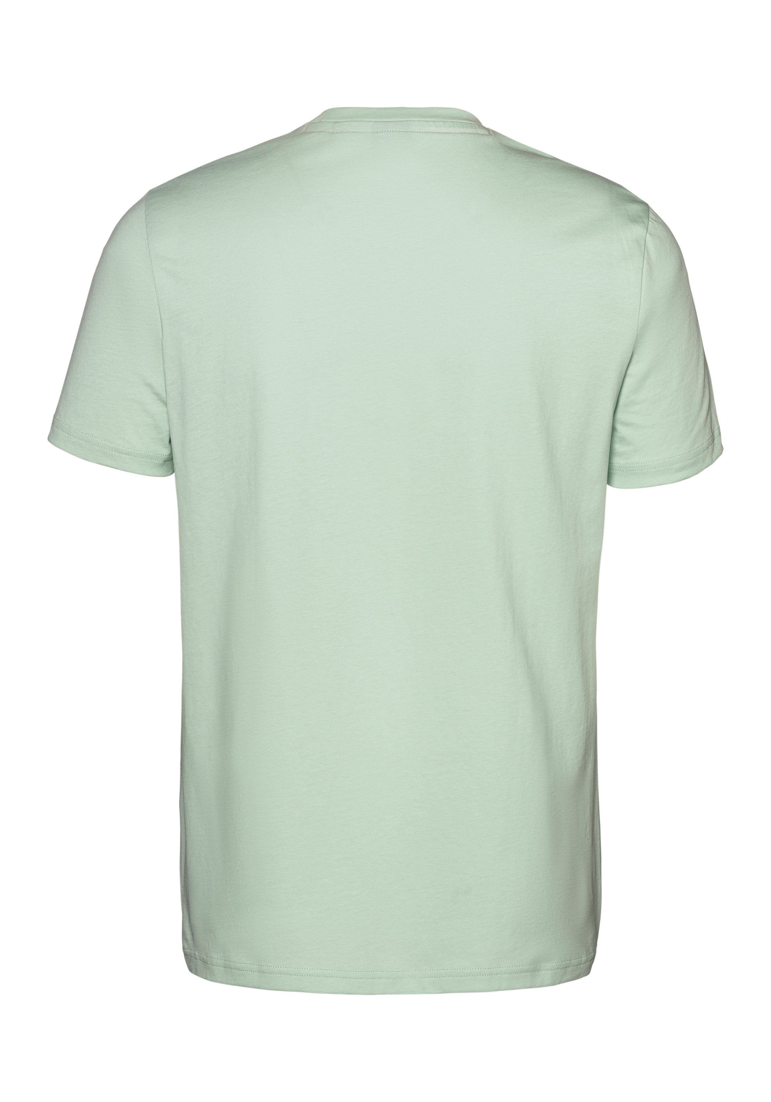 BOSS ORANGE T-Shirt (1-tlg) 1 Turquoise/Aqua Thinking mit 446 Logodruck