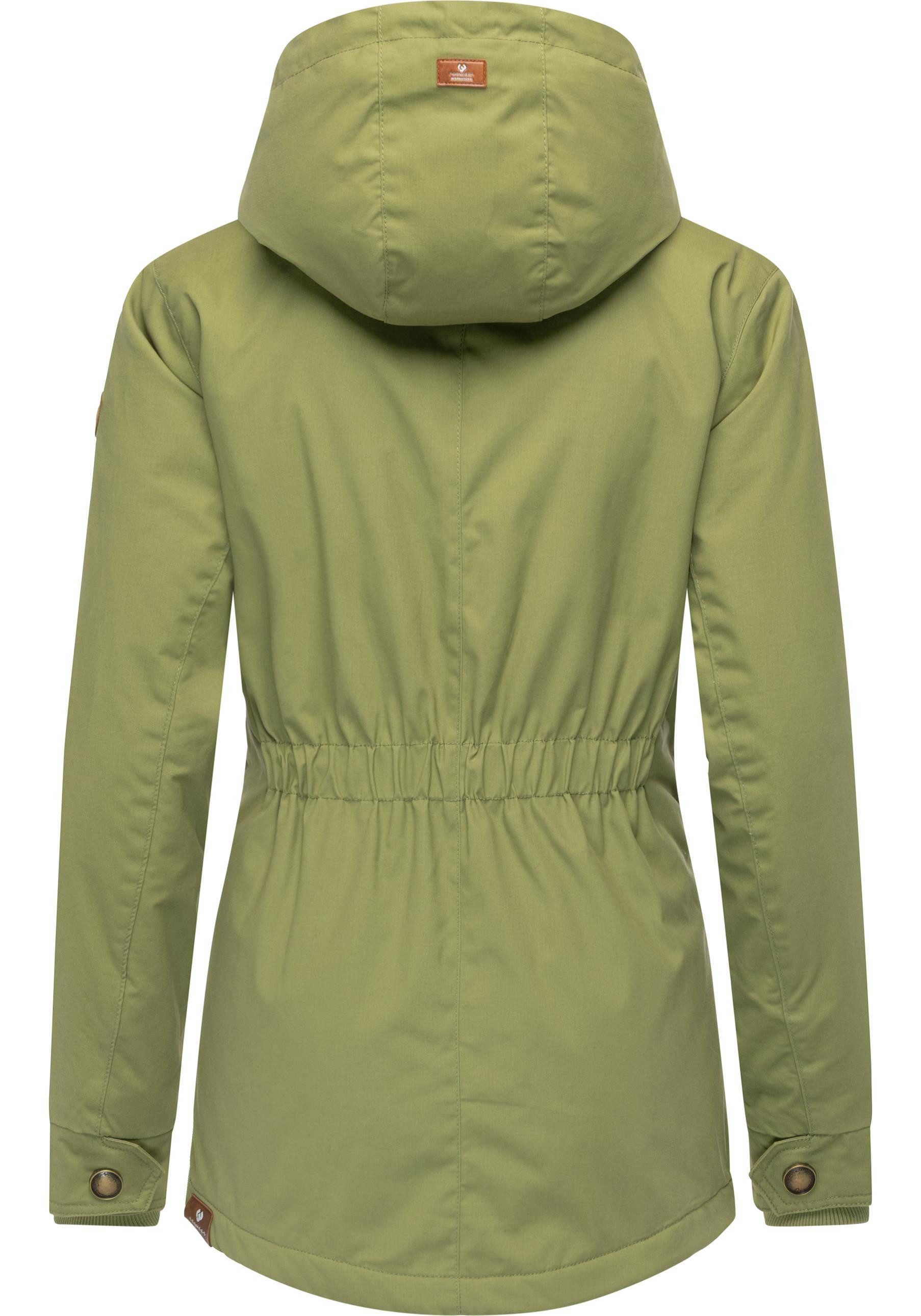 Ragwear Winterjacke Monade Damen Winterparka mit Kapuze und m. Fleece gefüttert