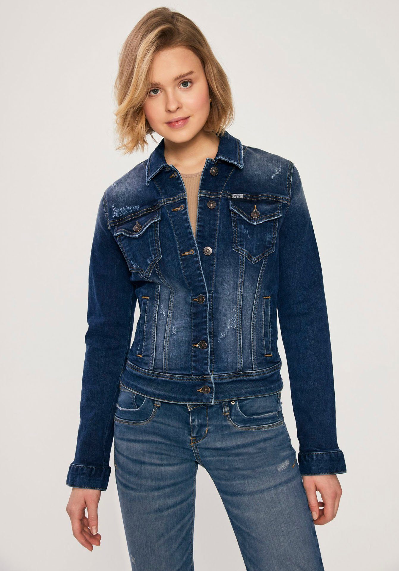 Damen Blazer LTB Jeansblazer DEAN X in figurbetonter Passform für eine tolle Silhouette und langen Ärmeln