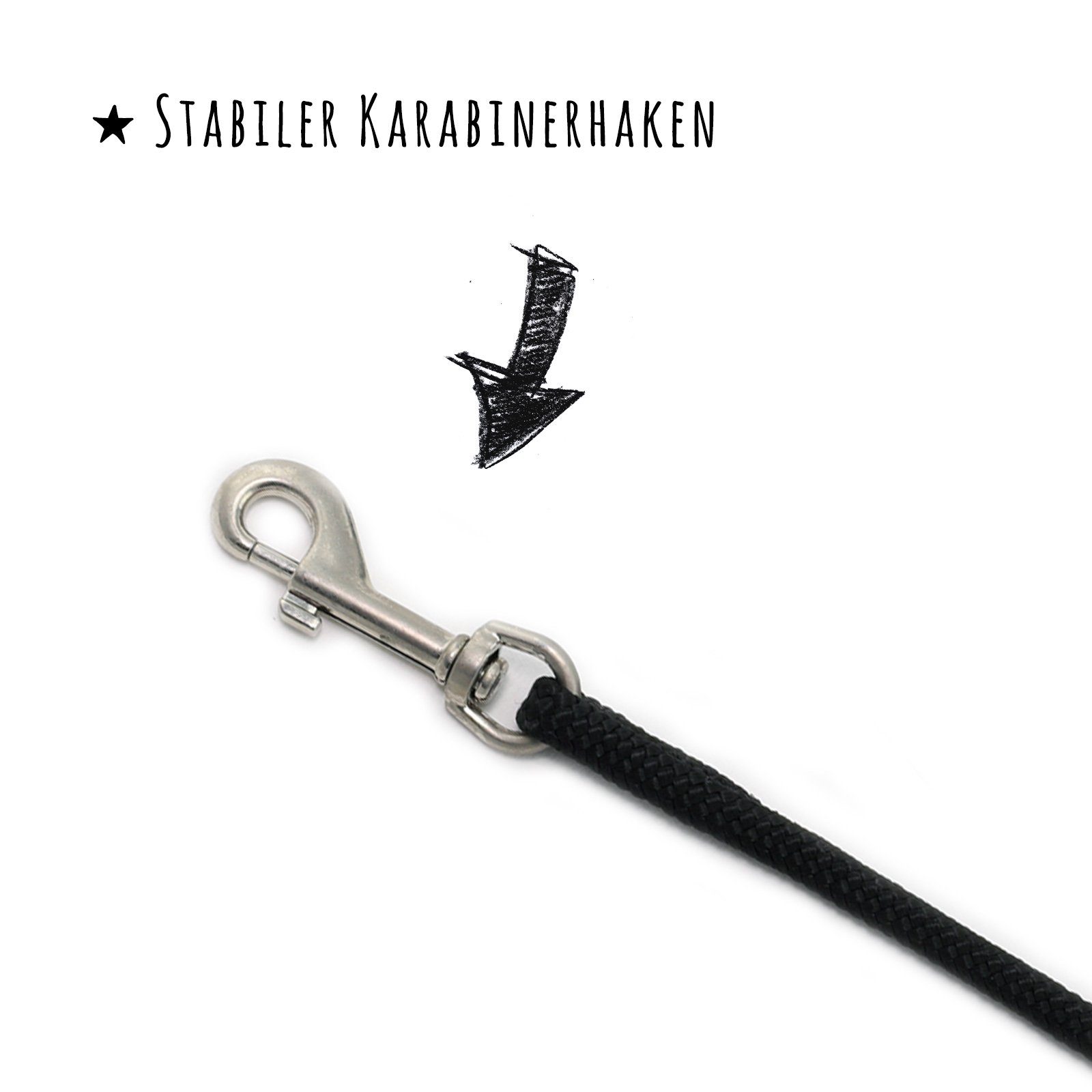 Monkimau Hundeleine Schleppleine Hundeleine für Hunde mit Handgriff, Nylon (Packung)