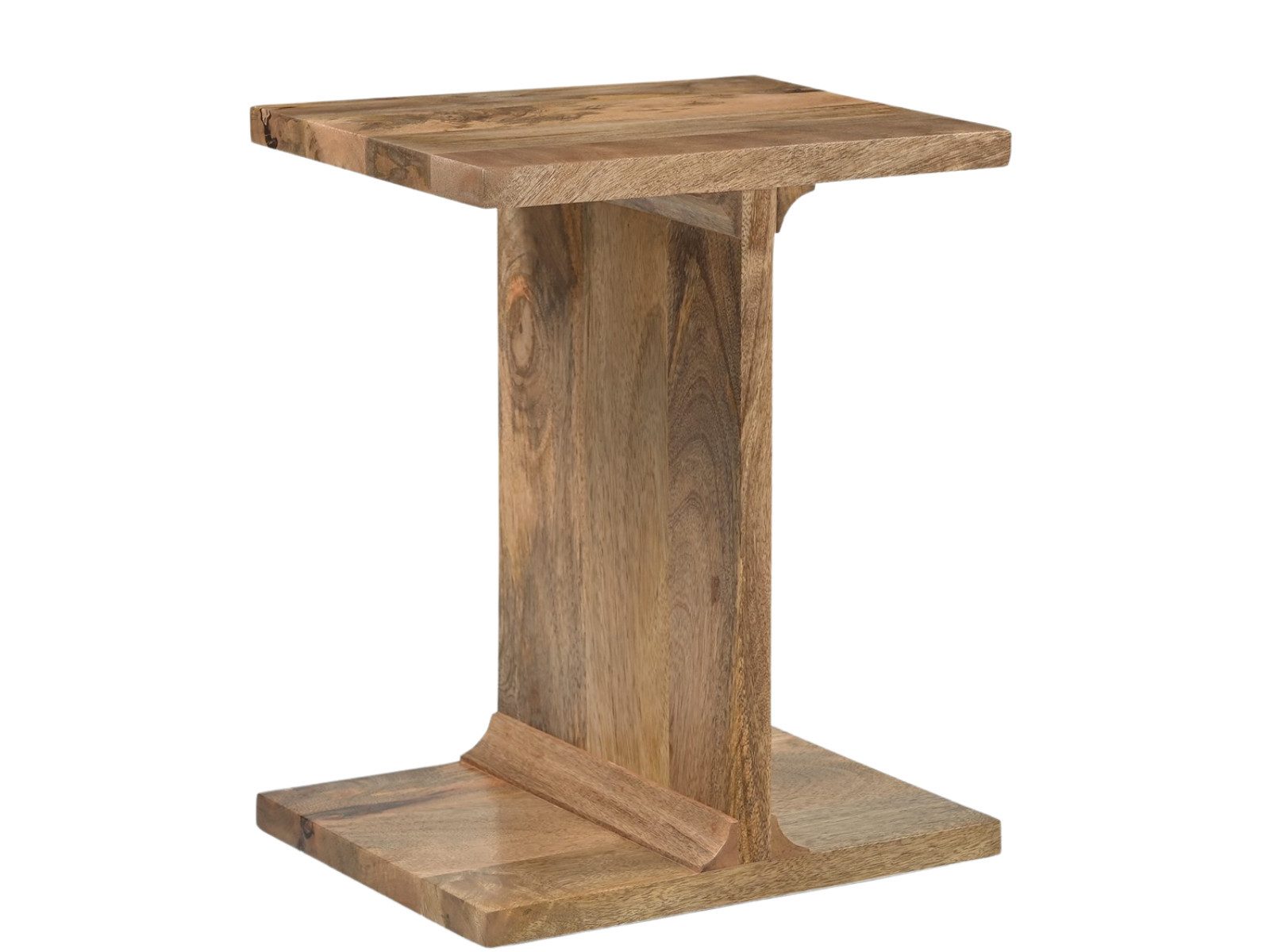 Villa Möbel Beistelltisch Ay, Minimalistisches Design Mangoholz Natur vielseitig nutzbar